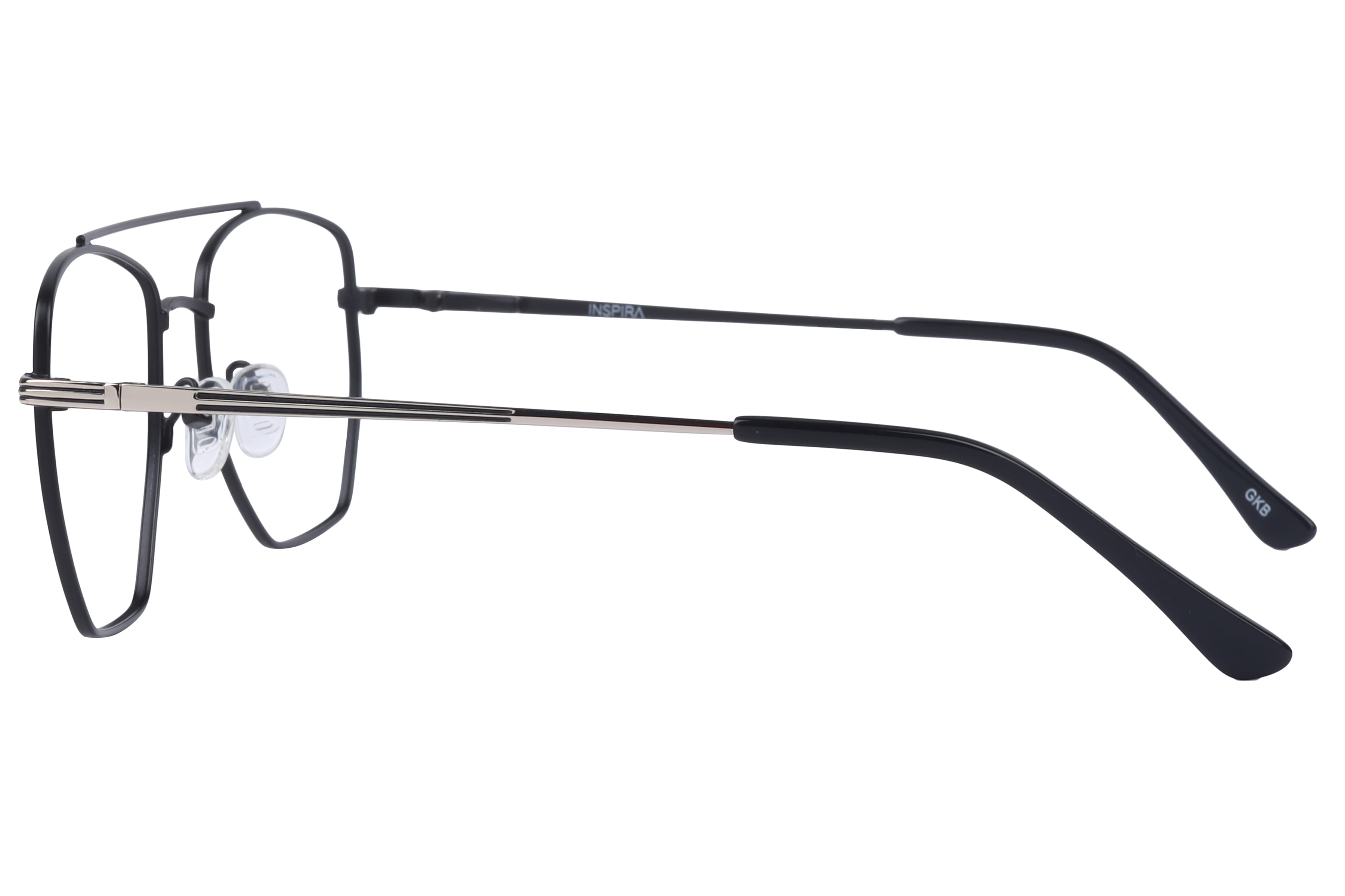 Inspira NSV6033 Frame Matt Black Male Full Metal Frame — Matt Black frame — view 2