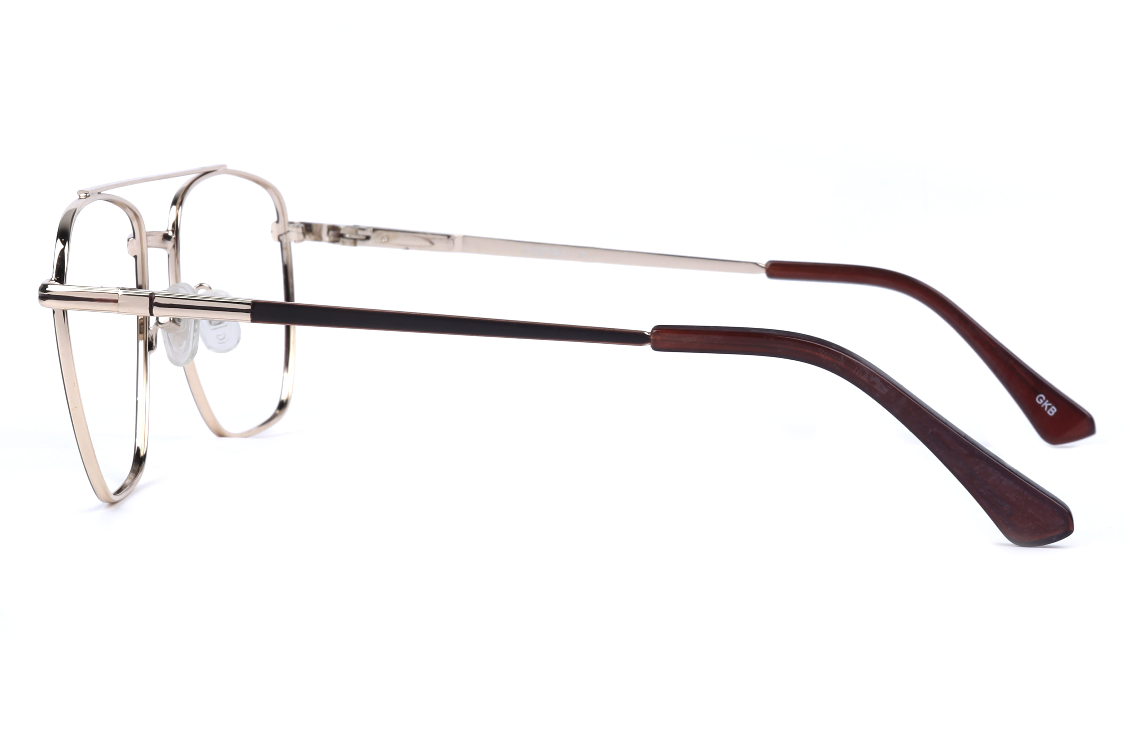 Inspira NSV6156 Frame Matt Brown Male Full Metal Frame — Matt Brown frame — view 3