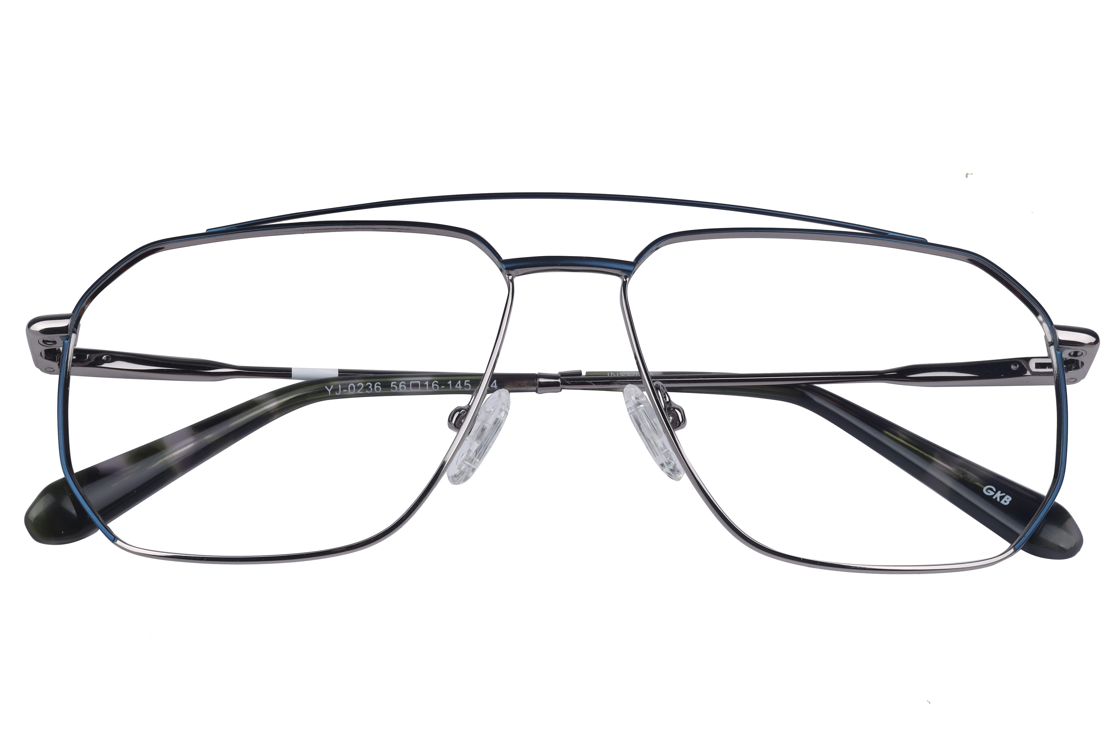 Inspira YJ-0236 Frame Blue Male Full Metal Frame — Blue frame — view 4