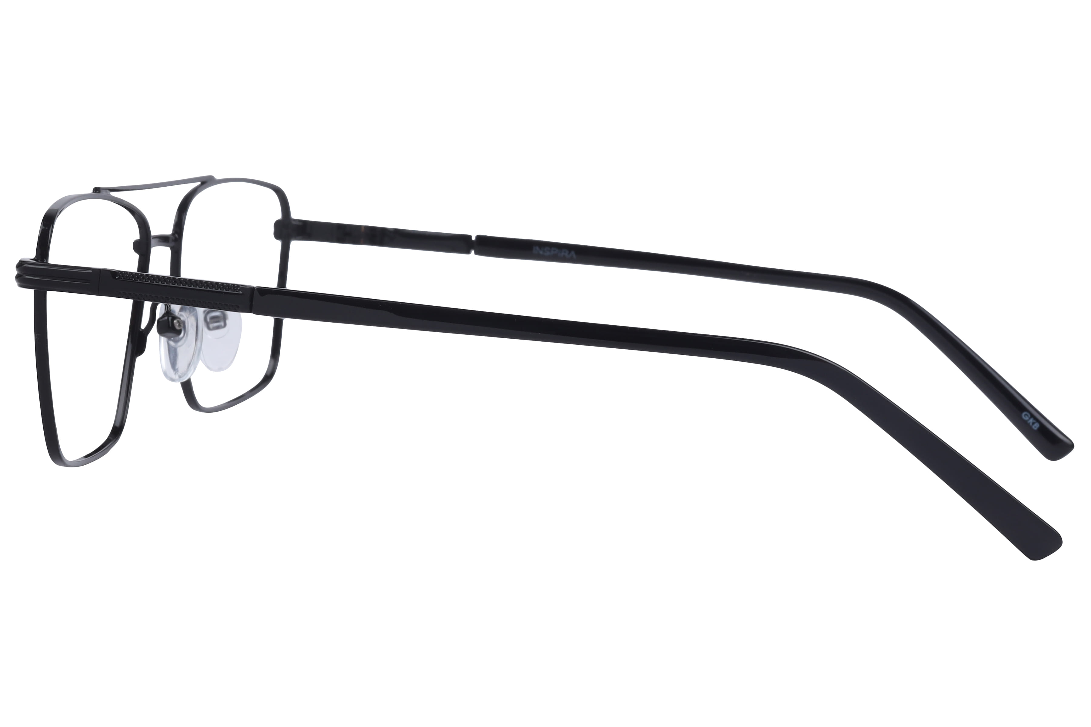 Inspira YM8602 Frame Black Male Full Metal Frame — Black frame — view 3