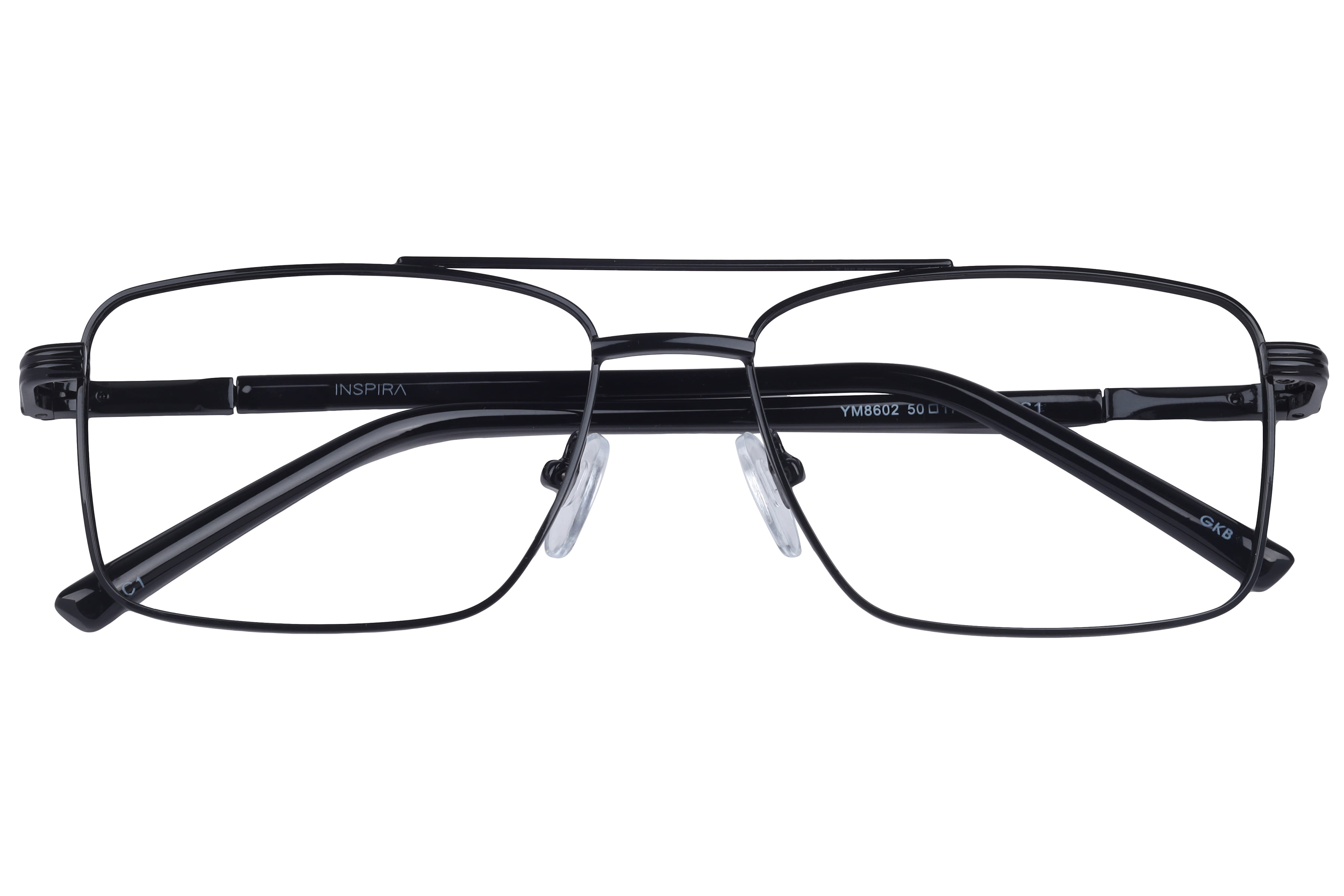 Inspira YM8602 Frame Black Male Full Metal Frame — Black frame — view 4