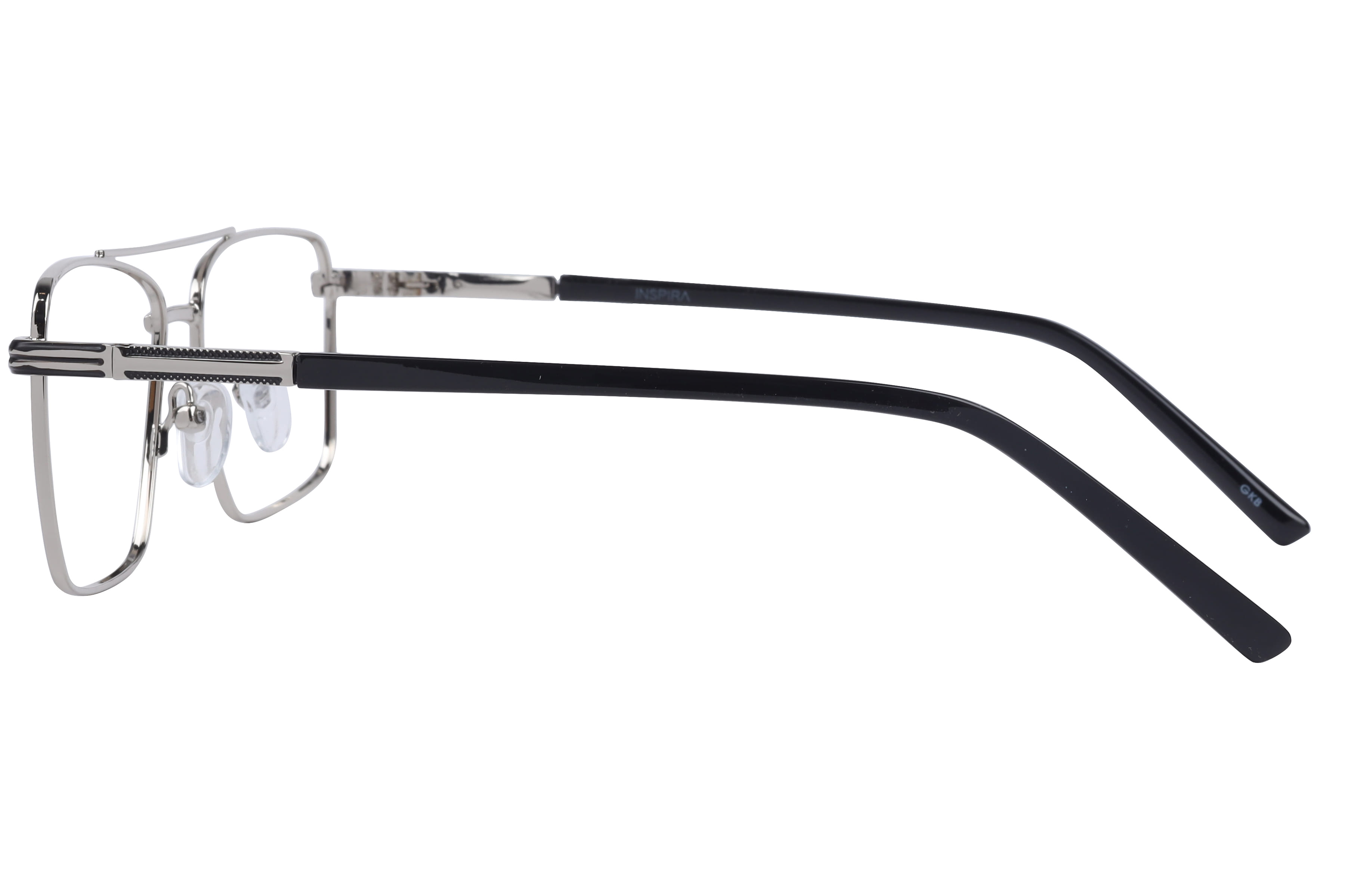Inspira YM8602 Frame Silver Male Full Metal Frame — Silver frame — view 2