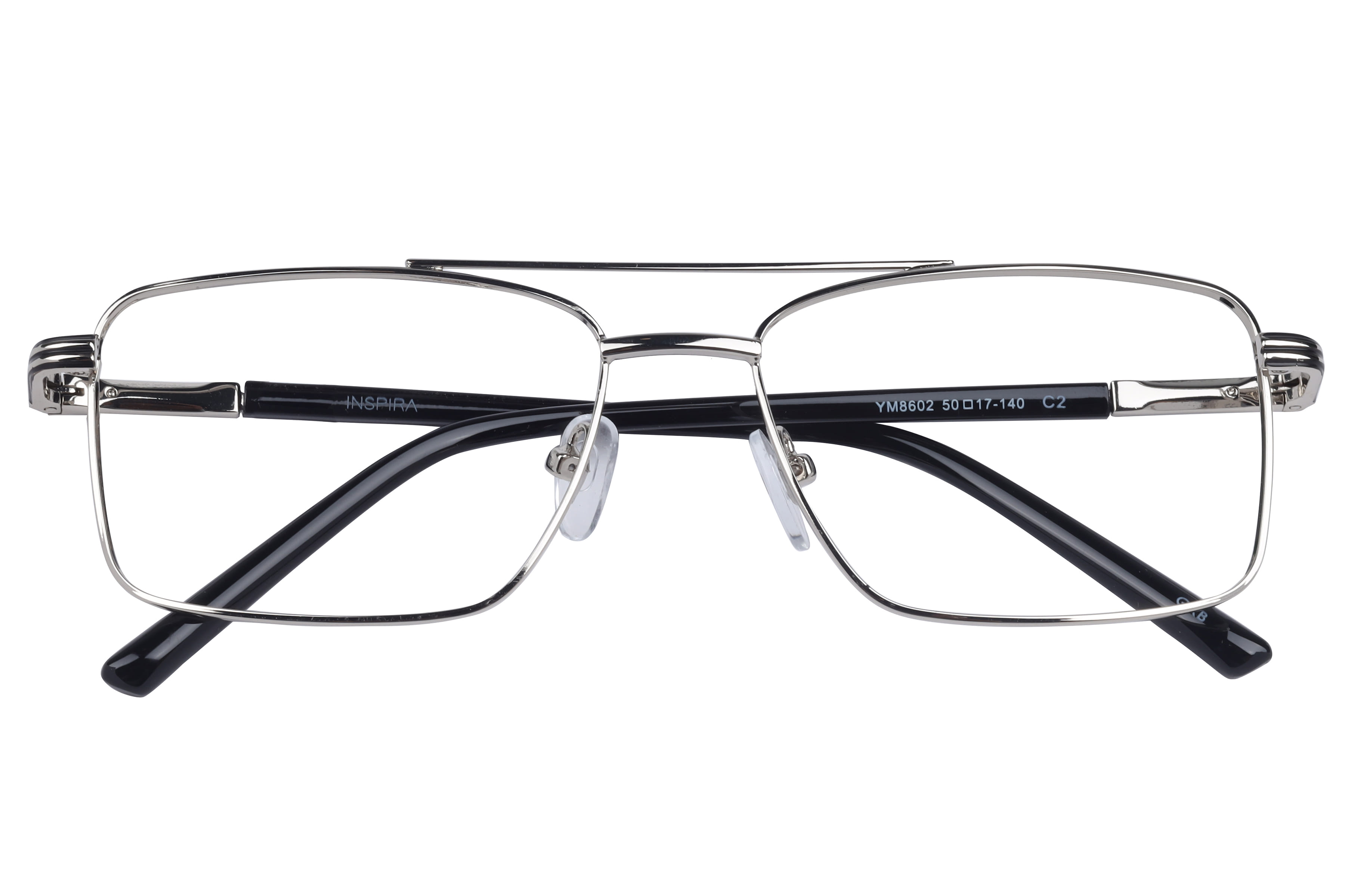 Inspira YM8602 Frame Silver Male Full Metal Frame — Silver frame — view 3