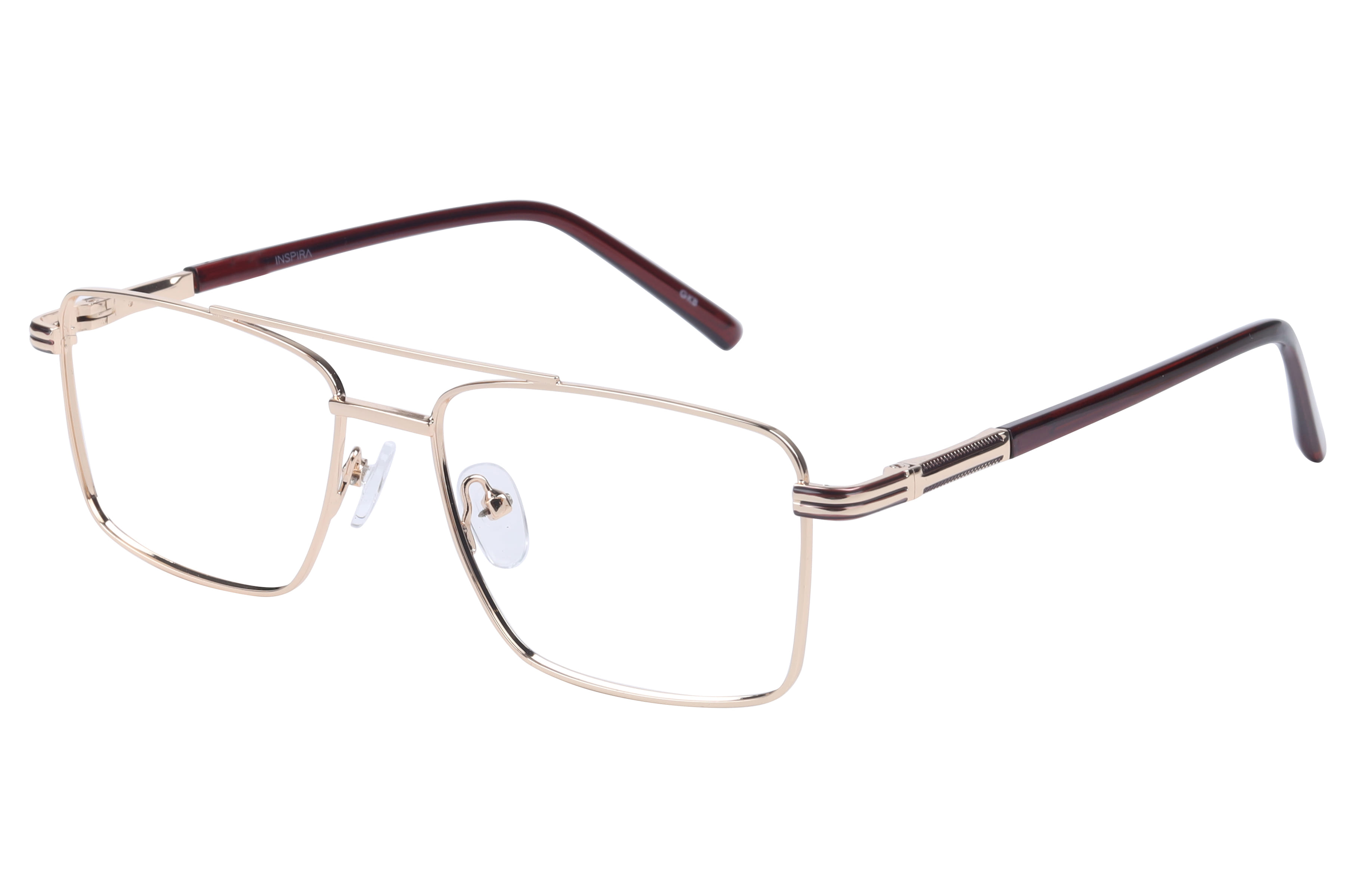 Inspira YM8602 Frame Gold Male Full Metal Frame — Gold frame — view 1
