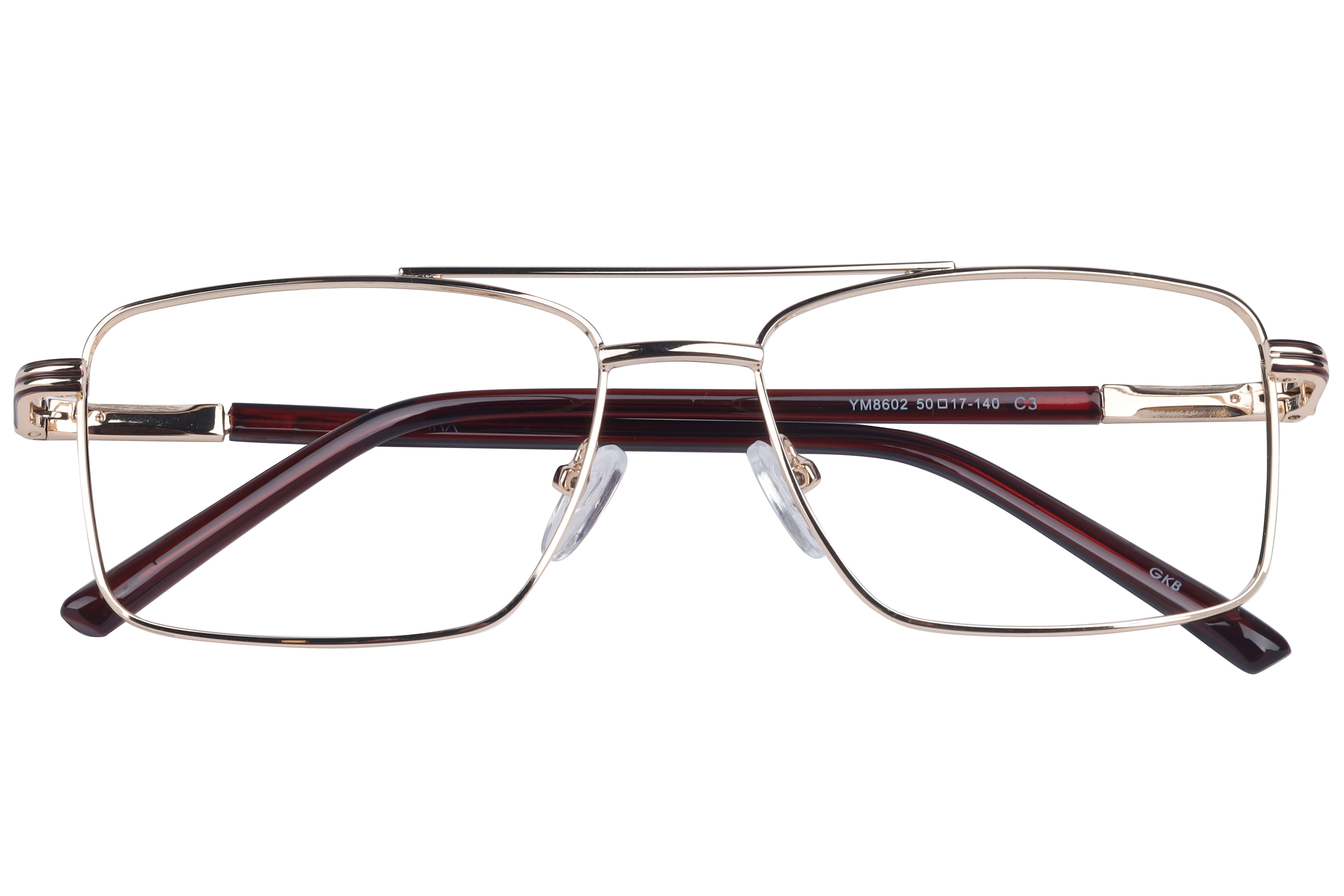 Inspira YM8602 Frame Gold Male Full Metal Frame — Gold frame — view 4