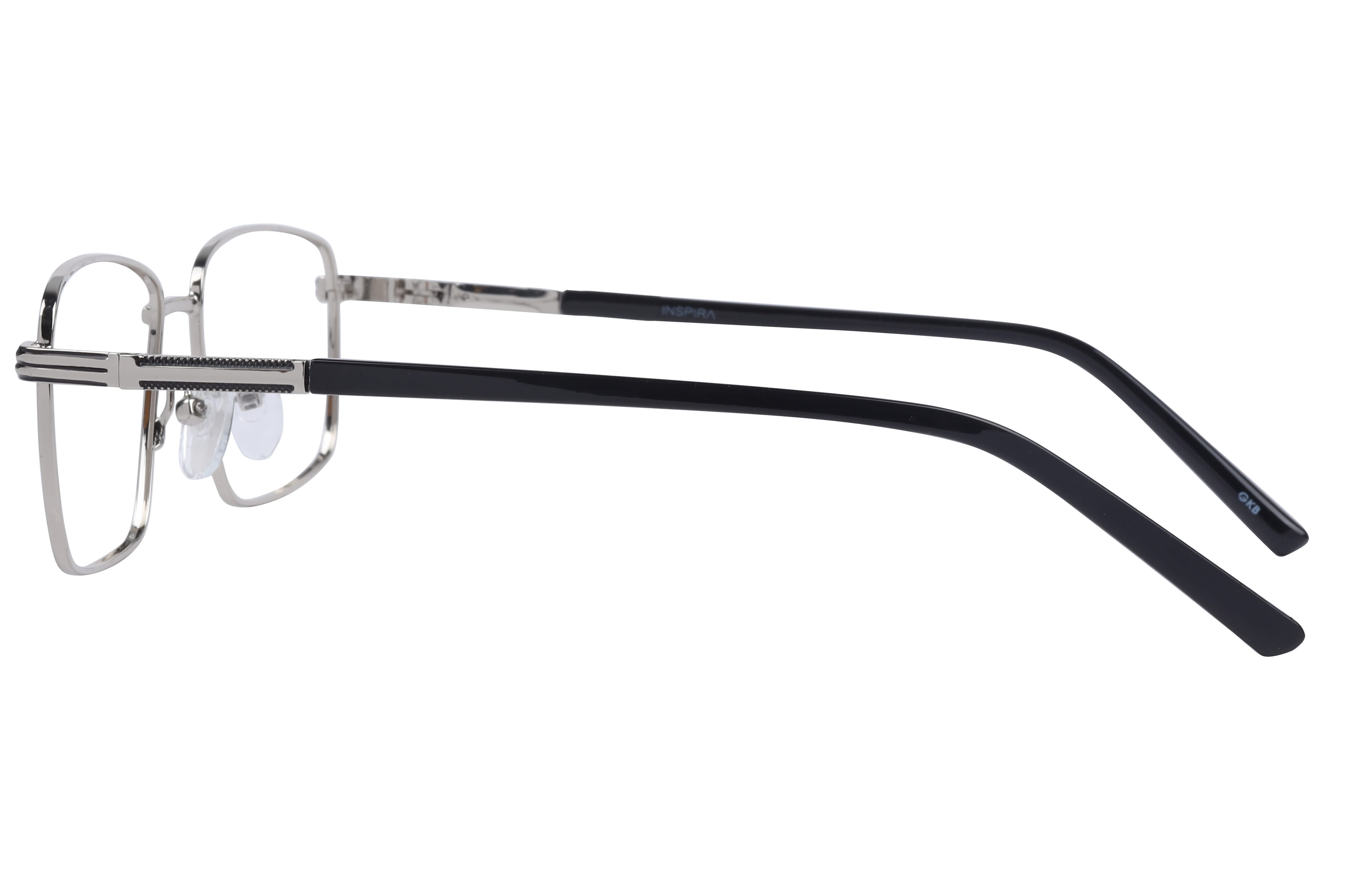 Inspira YM8604 Frame Silver Male Full Metal Frame — Silver frame — view 3