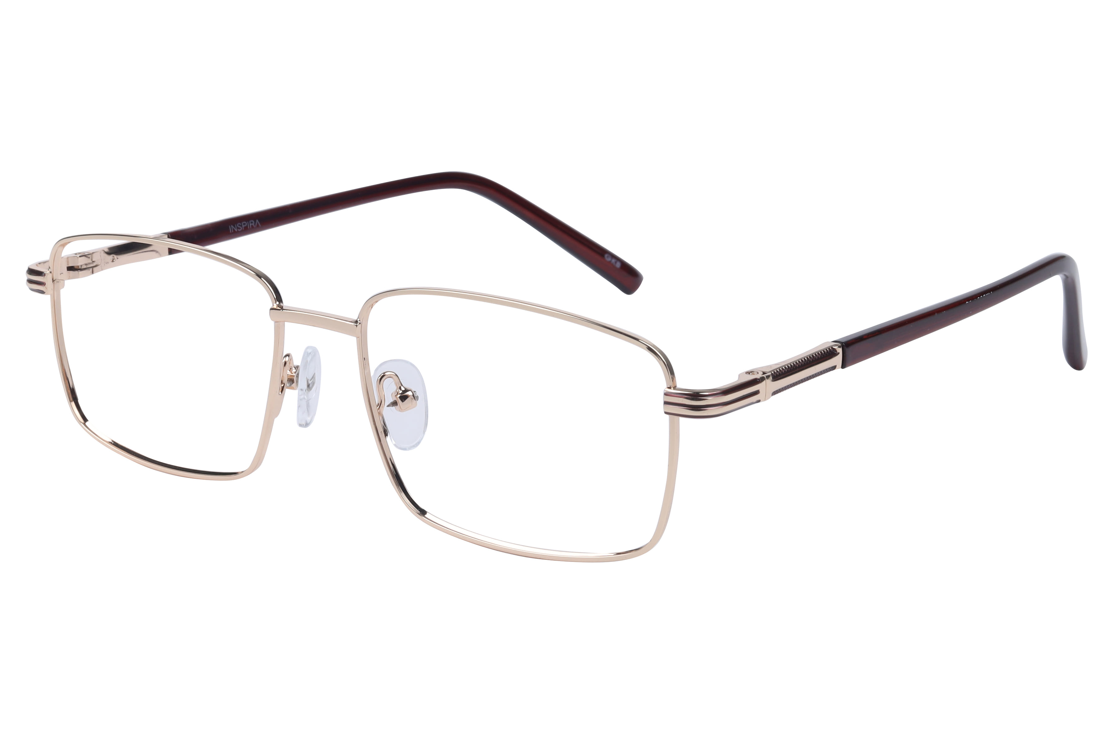 Inspira YM8604 Frame Gold Male Full Metal Frame — Gold frame — view 1