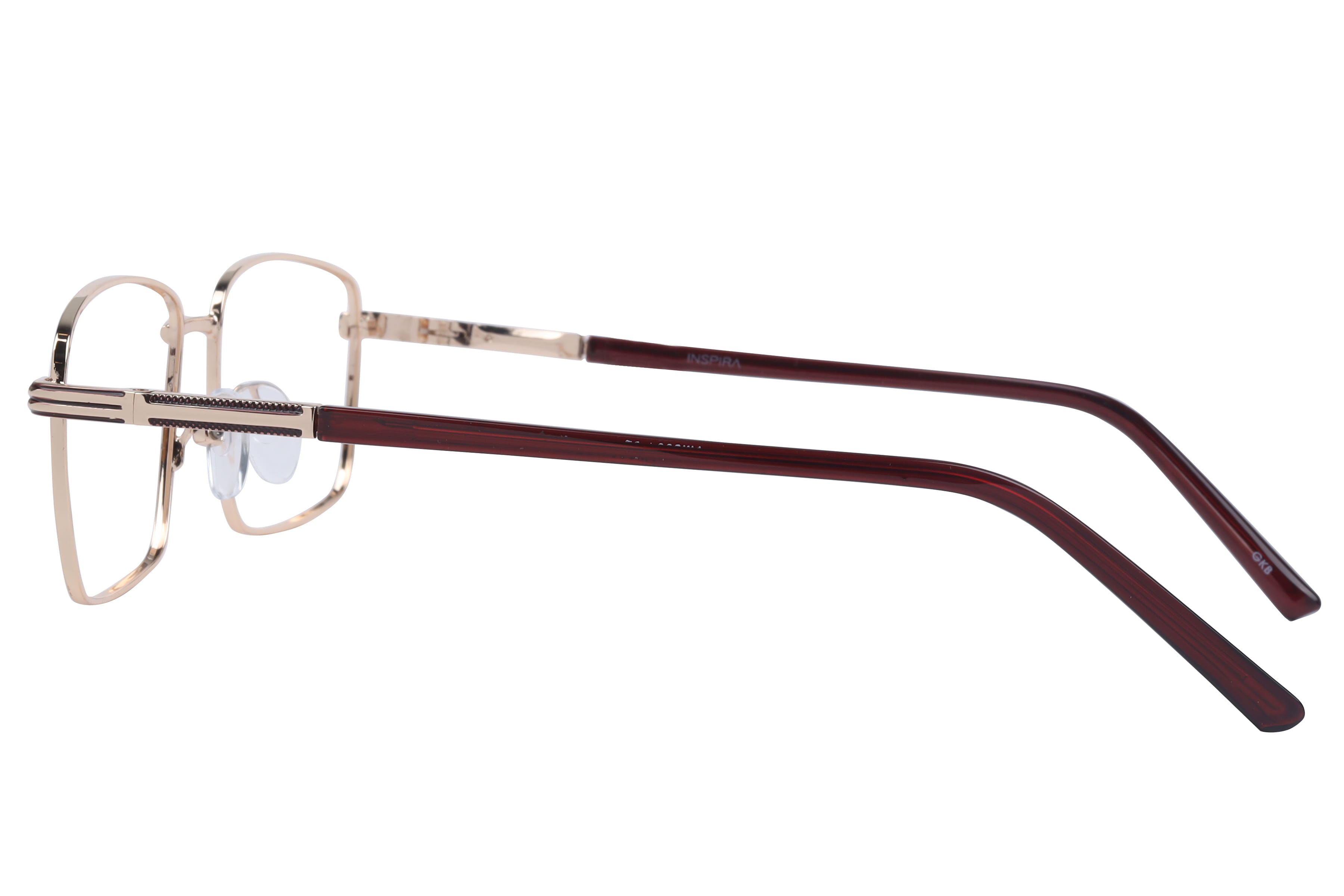 Inspira YM8604 Frame Gold Male Full Metal Frame — Gold frame — view 3