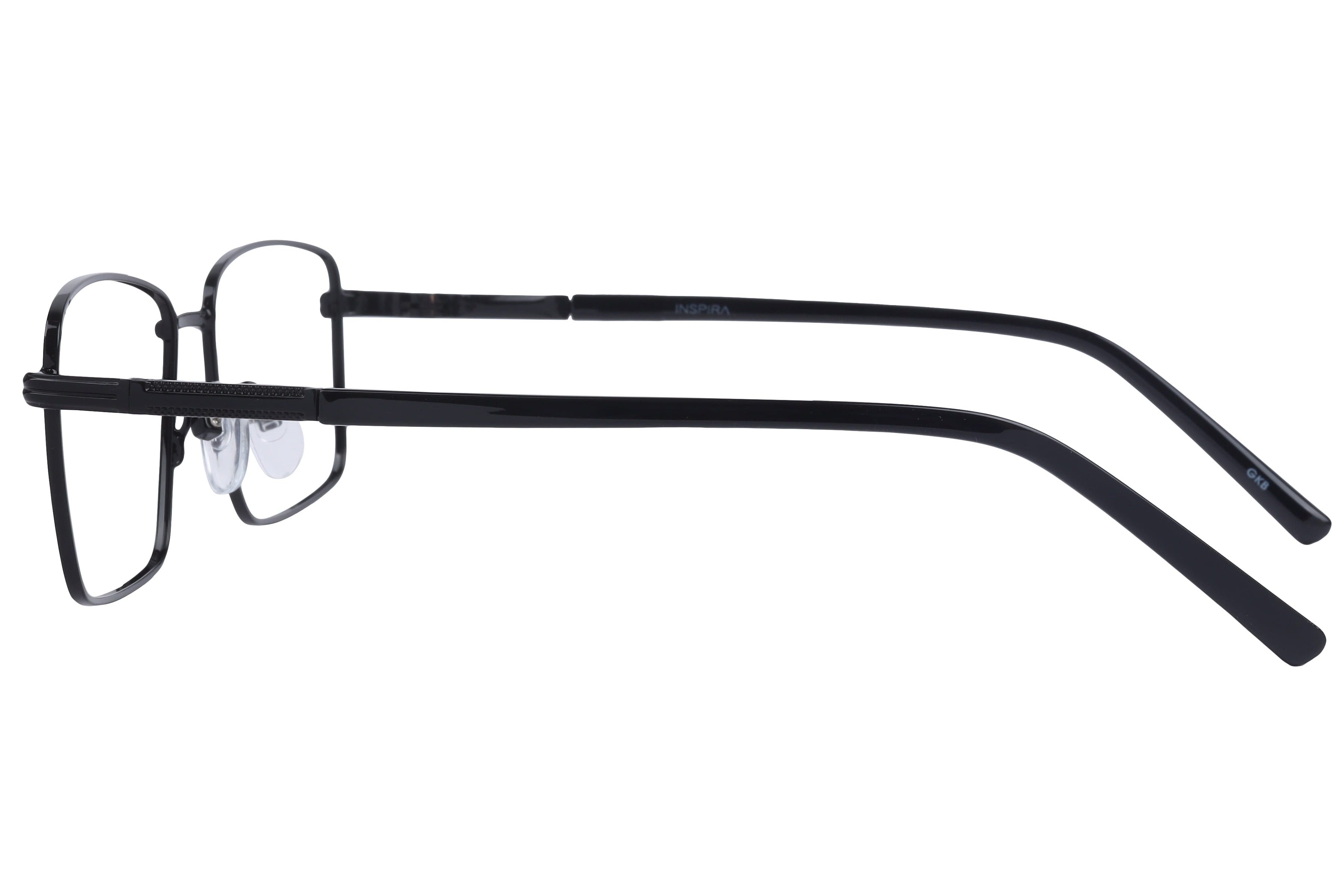 Inspira YM8607 Frame Black Male Full Metal Frame — Black frame — view 3