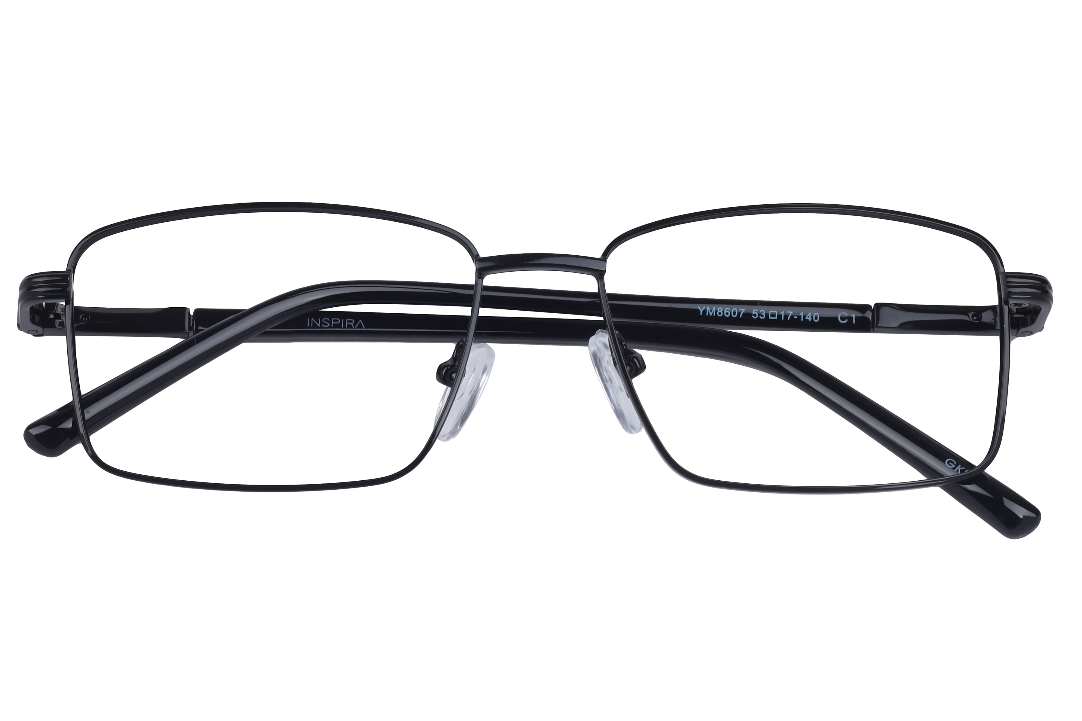 Inspira YM8607 Frame Black Male Full Metal Frame — Black frame — view 4