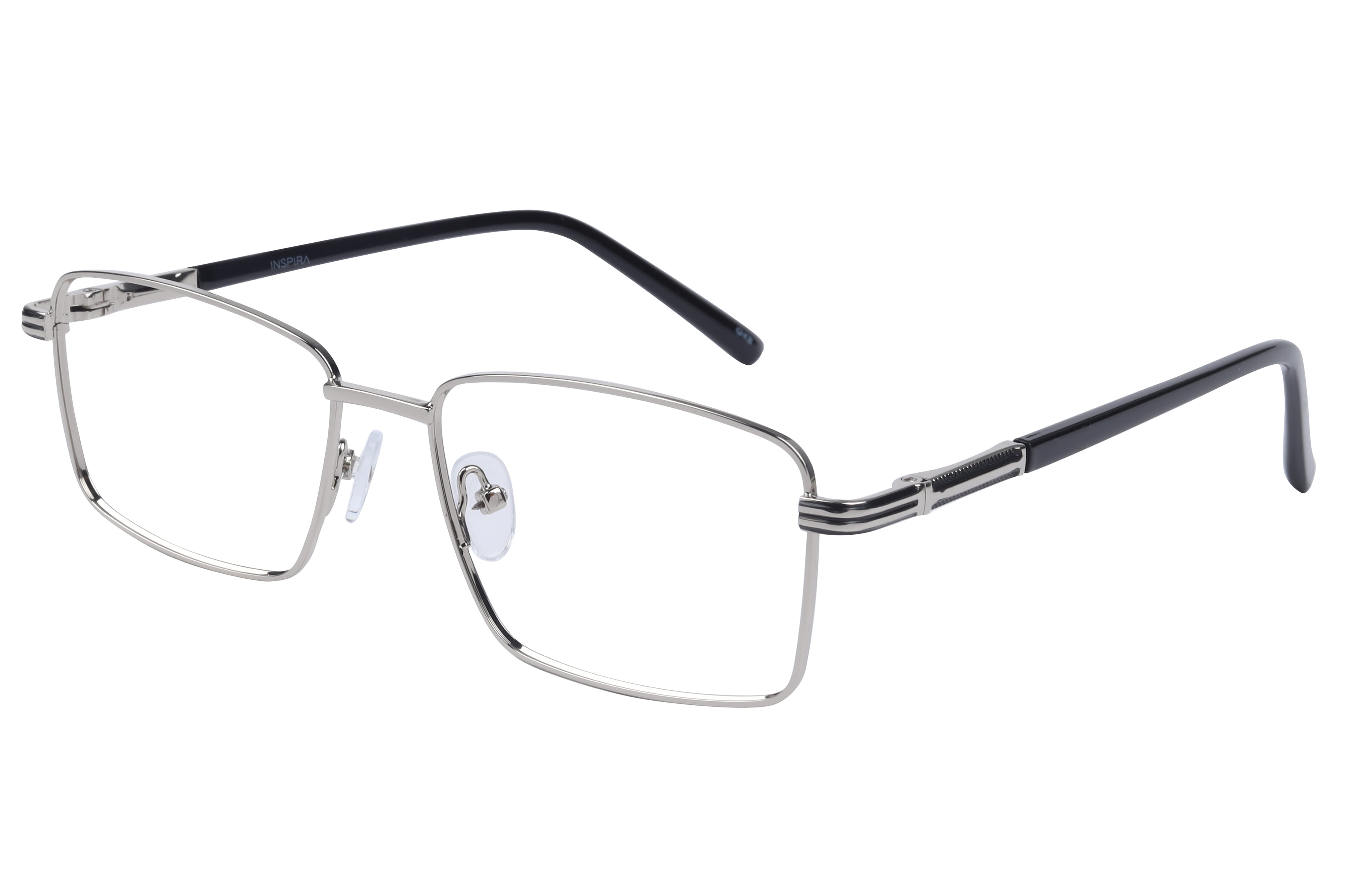 Inspira YM8607 Frame Silver Male Full Metal Frame — Silver frame — view 1