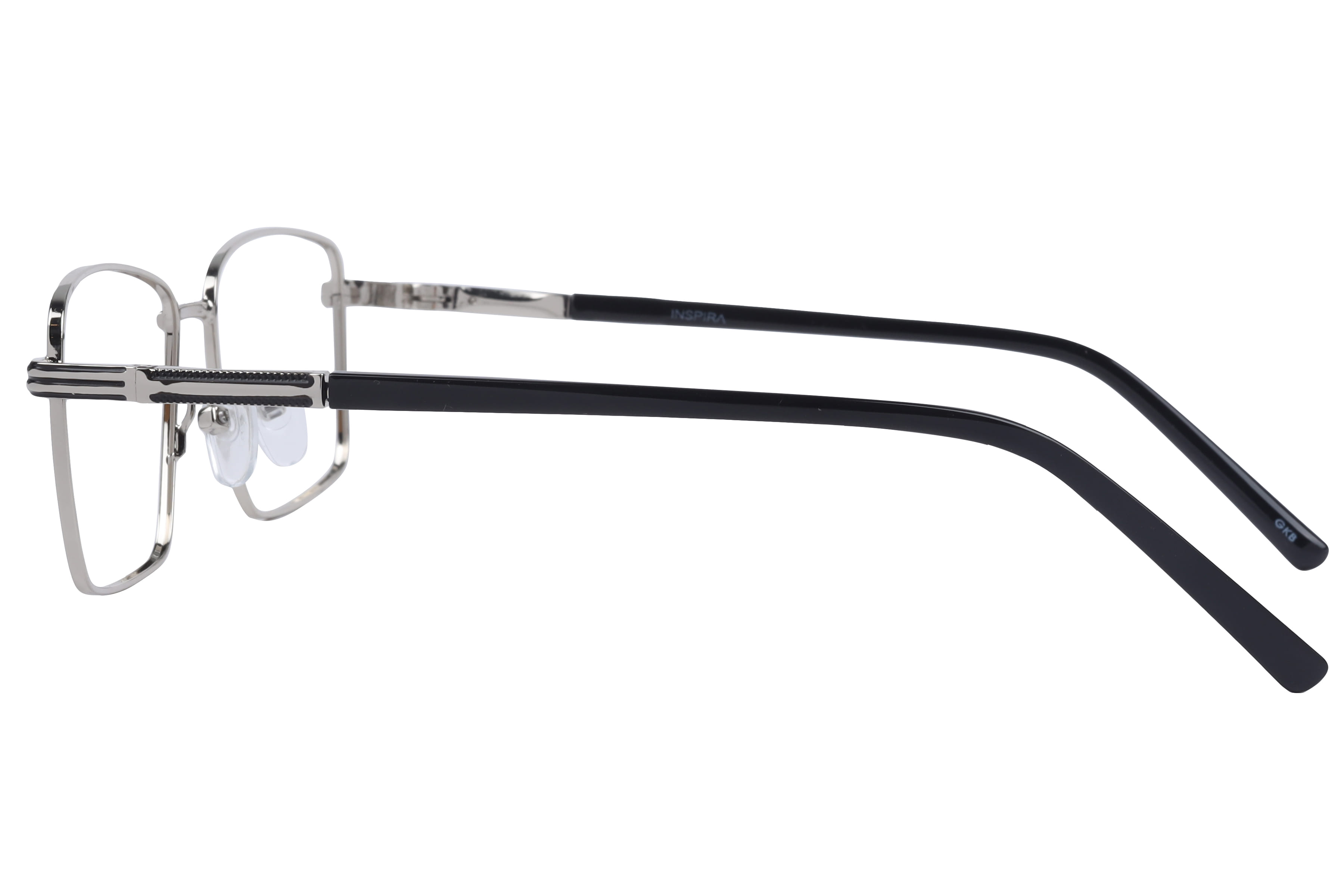 Inspira YM8607 Frame Silver Male Full Metal Frame — Silver frame — view 3