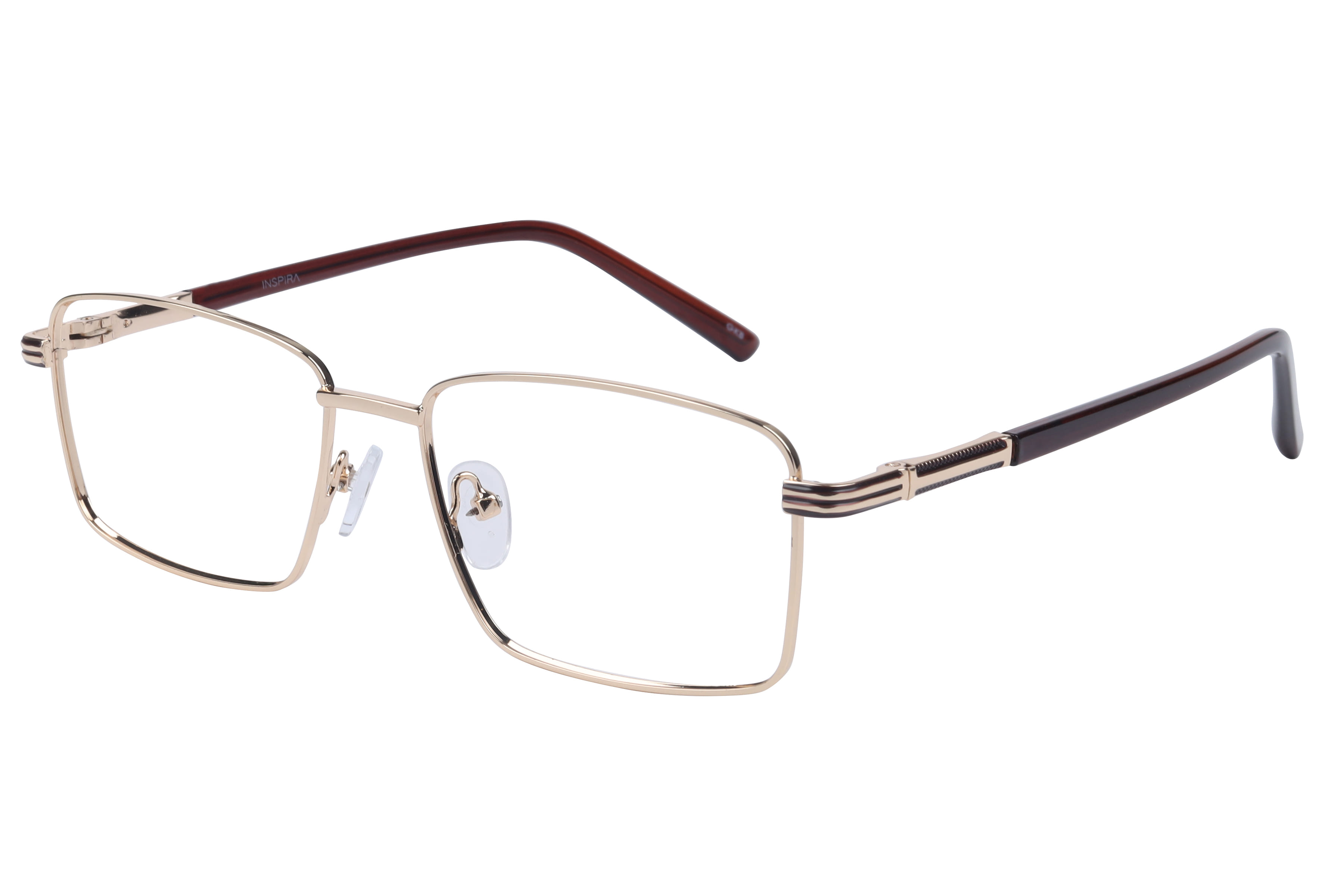 Inspira YM8607 Frame Gold Male Full Metal Frame — Gold frame — view 1