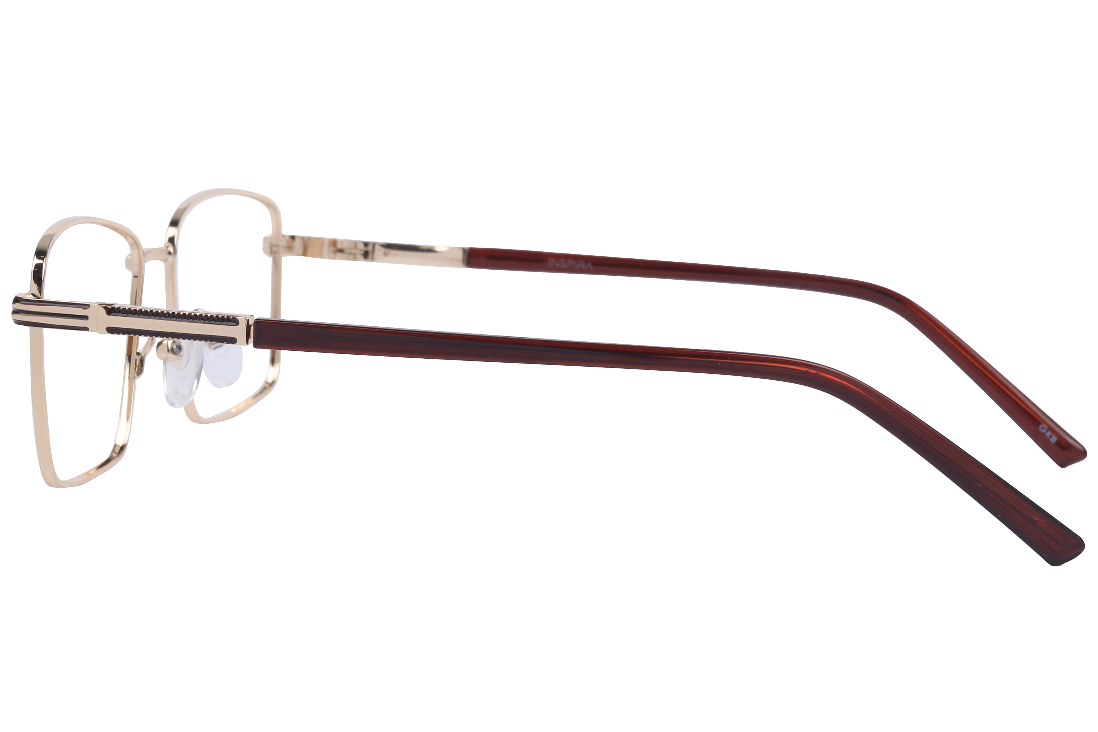 Inspira YM8607 Frame Gold Male Full Metal Frame — Gold frame — view 3