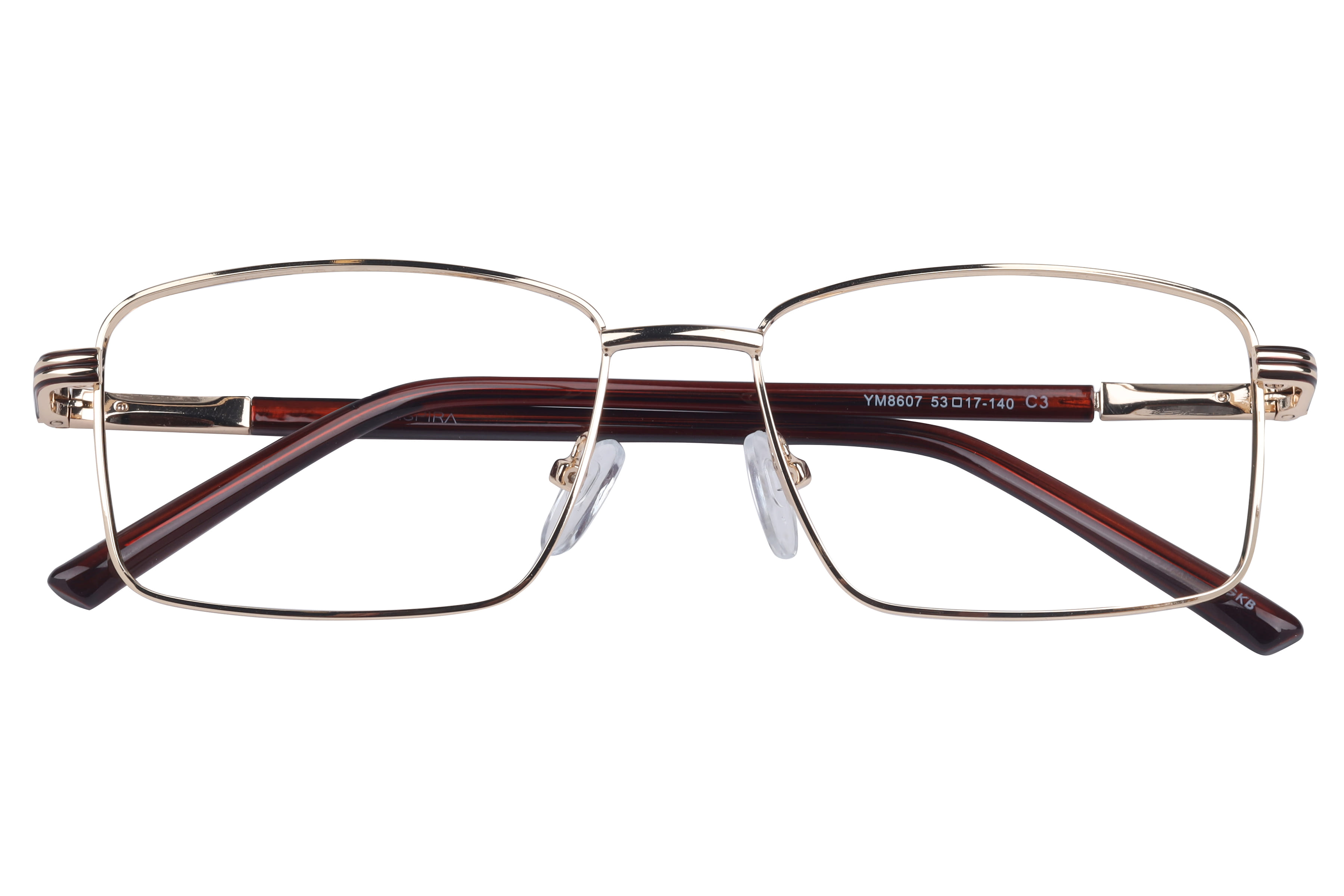 Inspira YM8607 Frame Gold Male Full Metal Frame — Gold frame — view 4