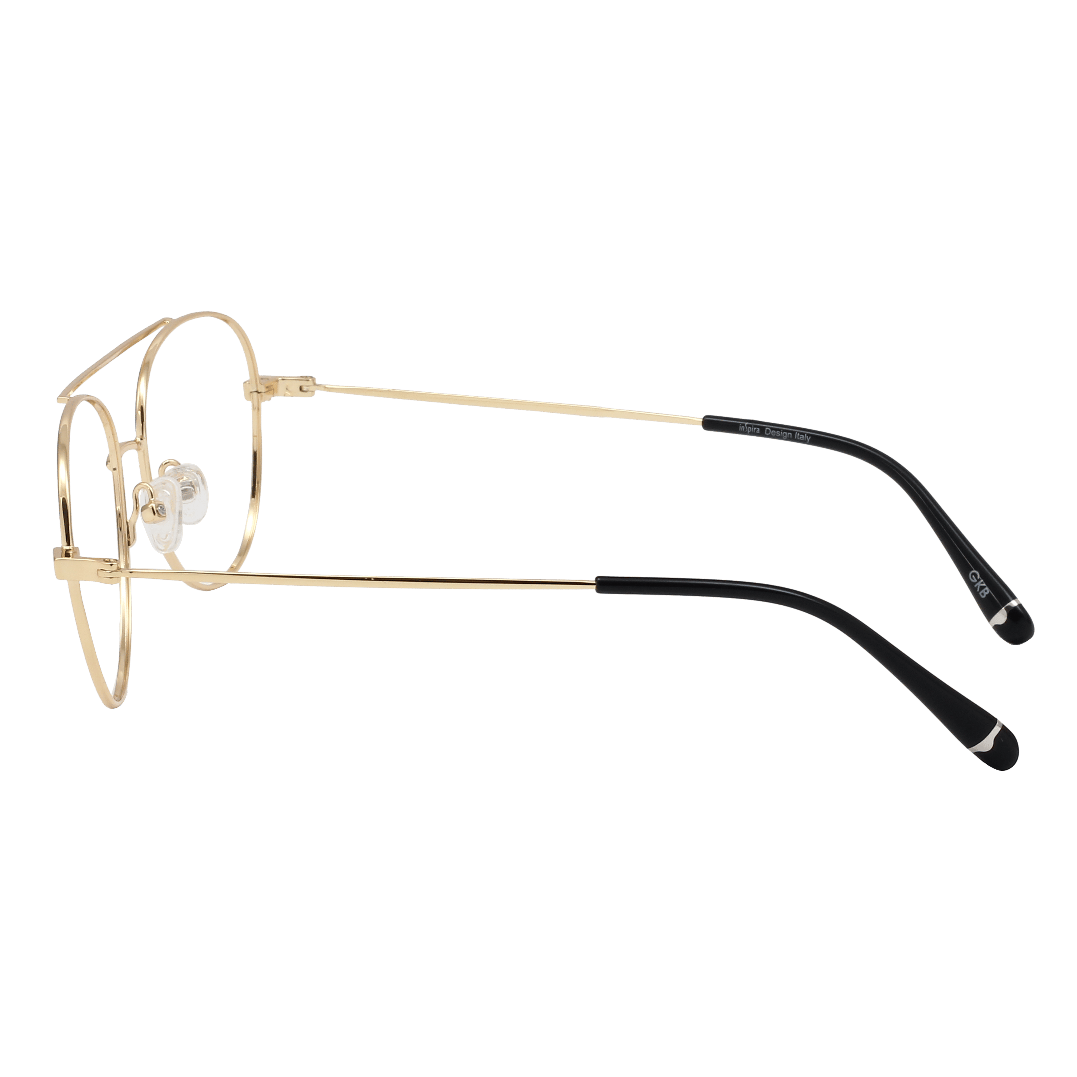 Inspira 4818O Frame Gold Male Full Metal Frame — Gold frame — view 3