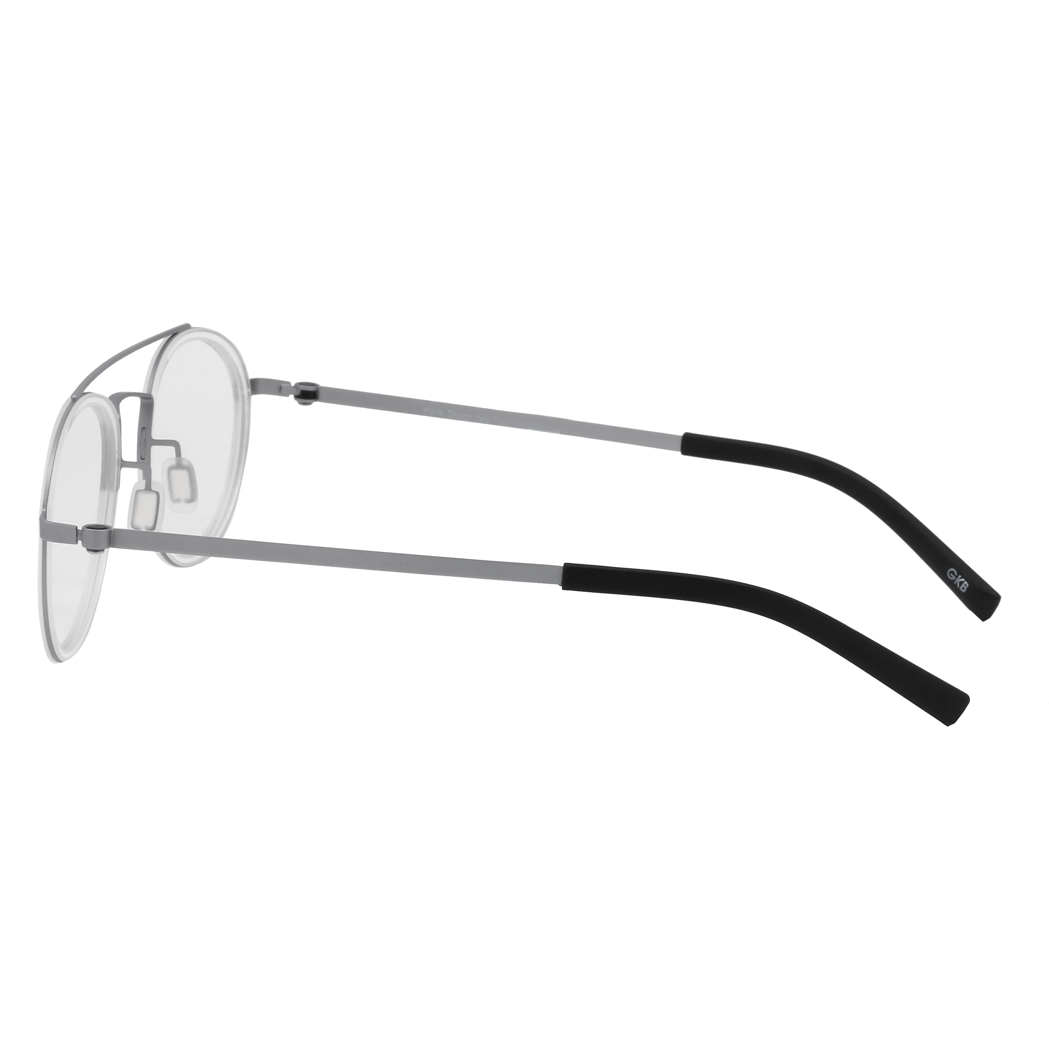 Inspira 5018O Frame Silver Unisex Full Titanium Frame — Silver frame — view 3