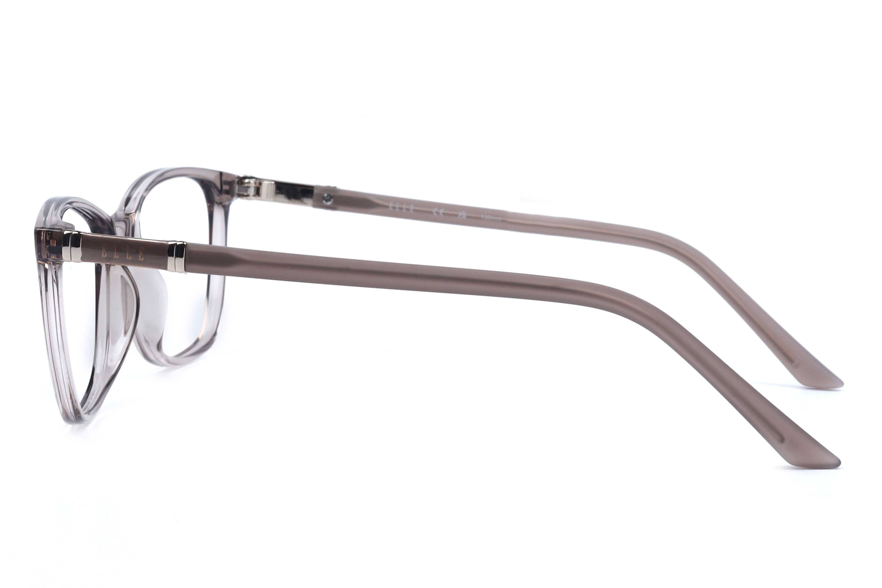 Elle EL 13409 Frame Transparent Brown Female Full Shell Frame — Transparent Brown frame — view 2