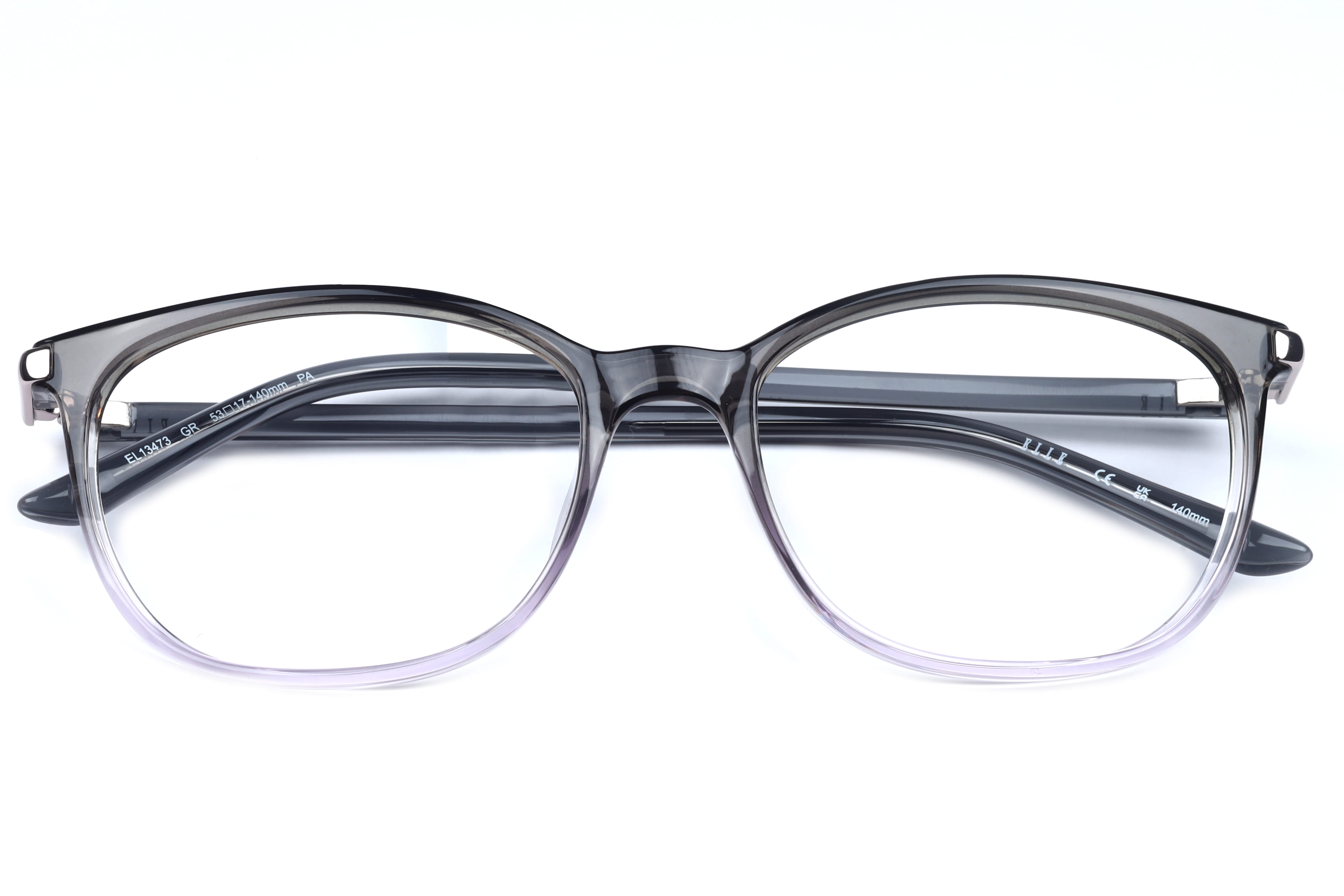 Elle EL 13473 Frame Transparent Grey Female Full Shell Frame — Transparent Grey frame — view 3