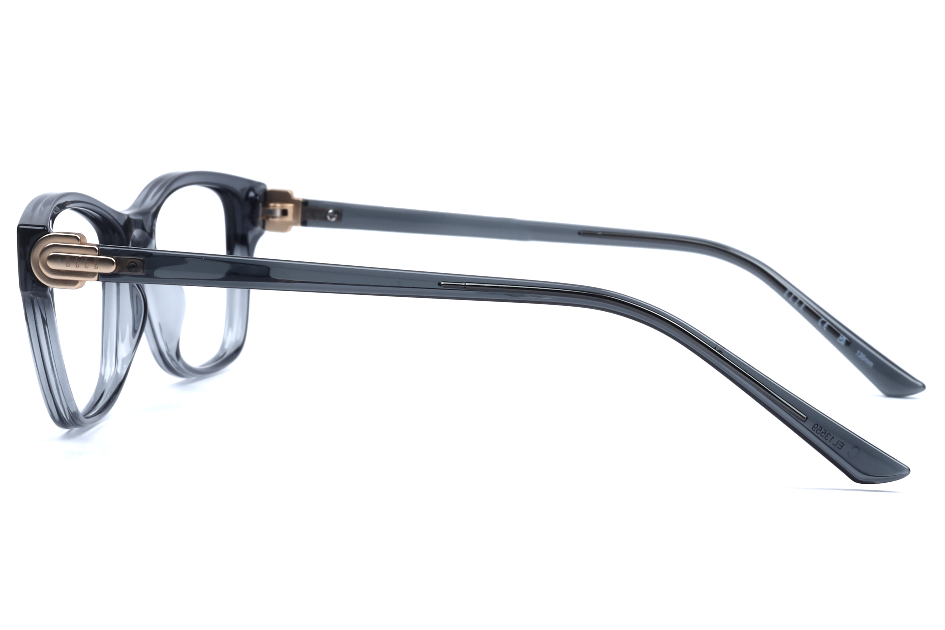 Elle EL 13559 Frame Transparent Grey Female Full Shell Frame — Transparent Grey frame — view 3