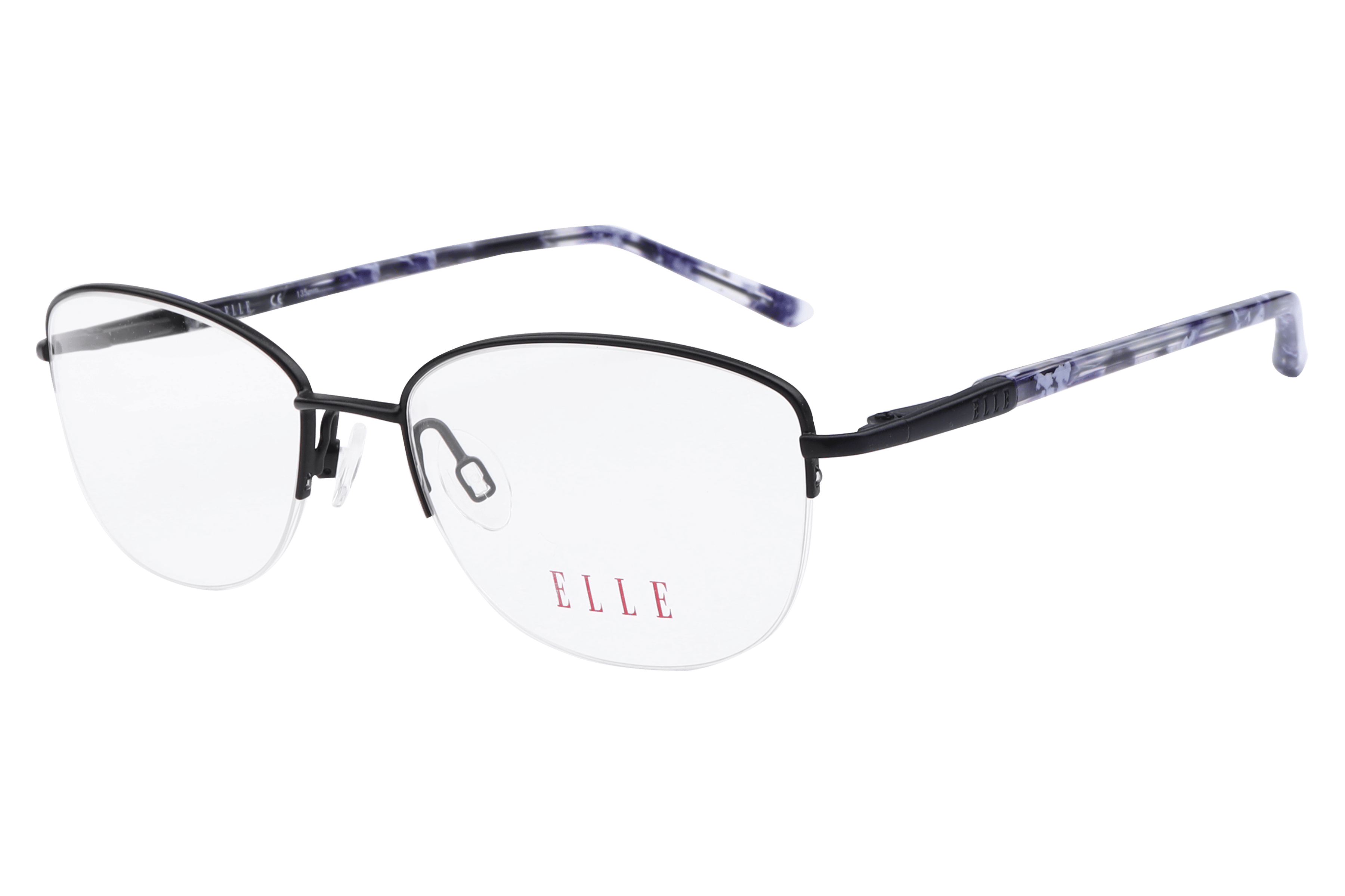 Elle EL13472 Frame Black Female Supra Metal Frame — Black frame — alternate view