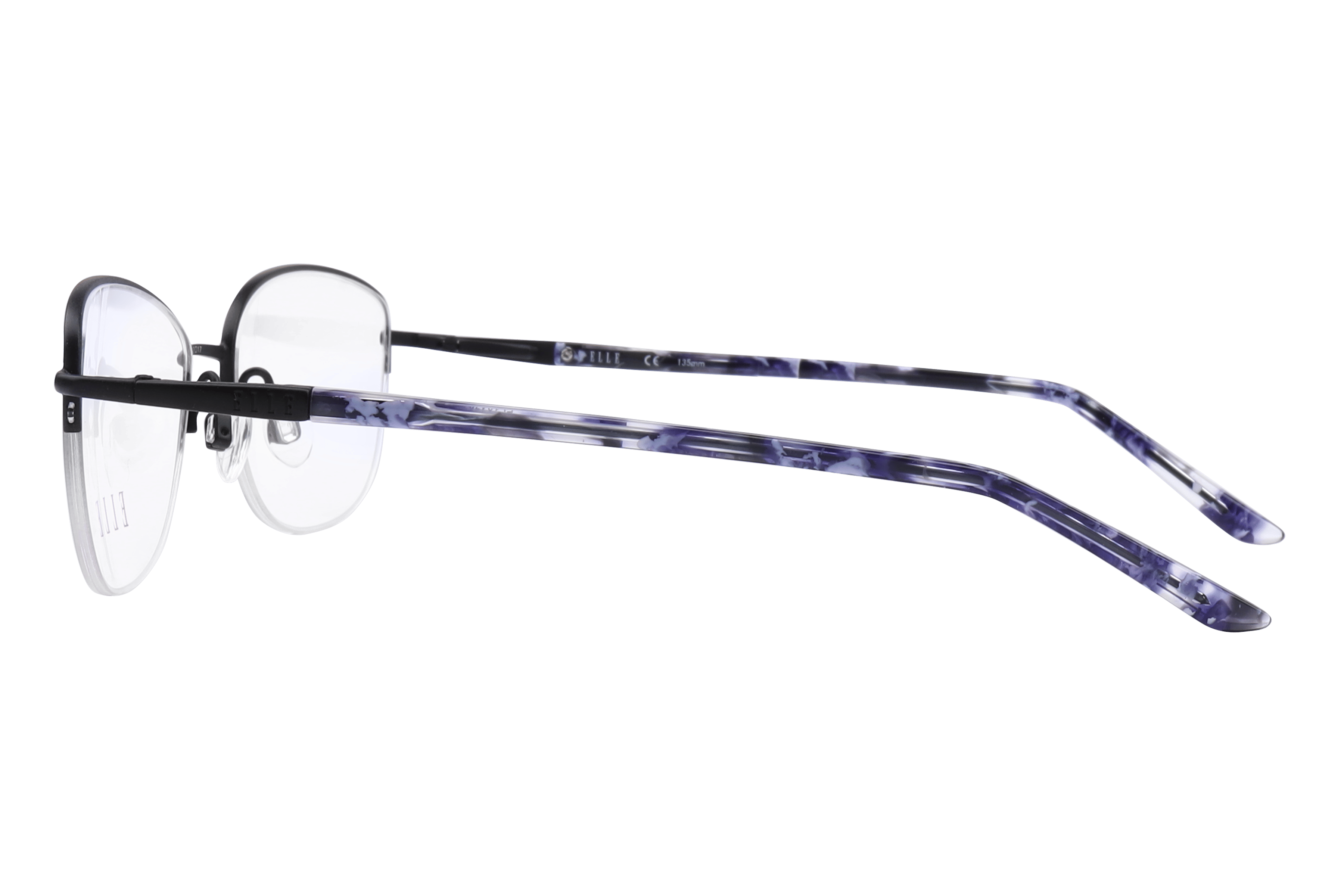 Elle EL13472 Frame Black Female Supra Metal Frame — Black frame — view 3