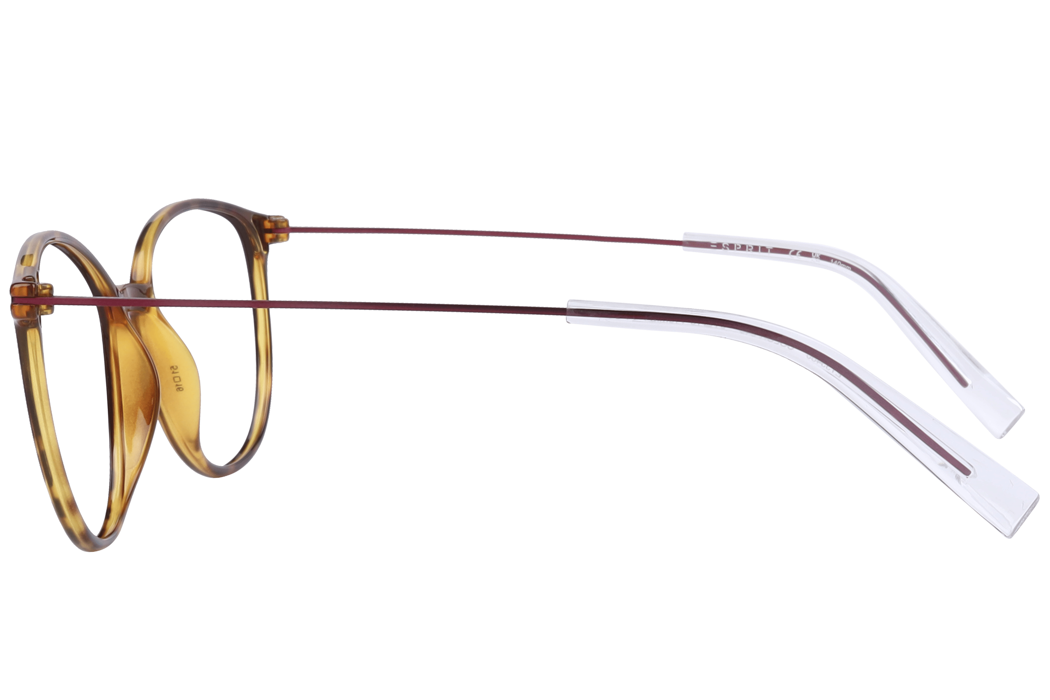 Esprit ET 33480 Frame Havana Unisex Full Metal Frame — Havana frame — view 3
