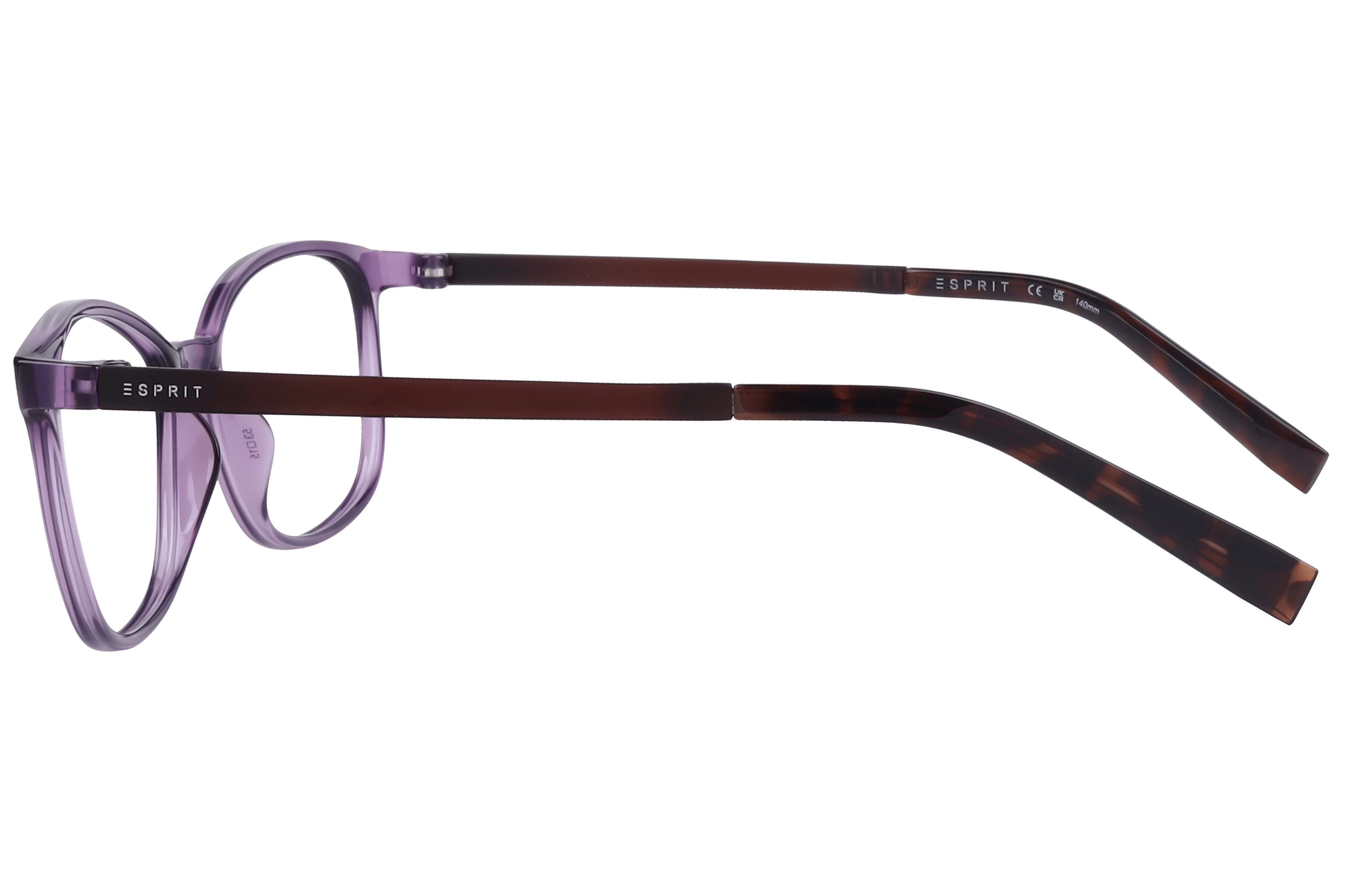 Esprit ET 33483 Frame Transparent Purple Female Full Shell Frame — Transparent Purple frame — view 3