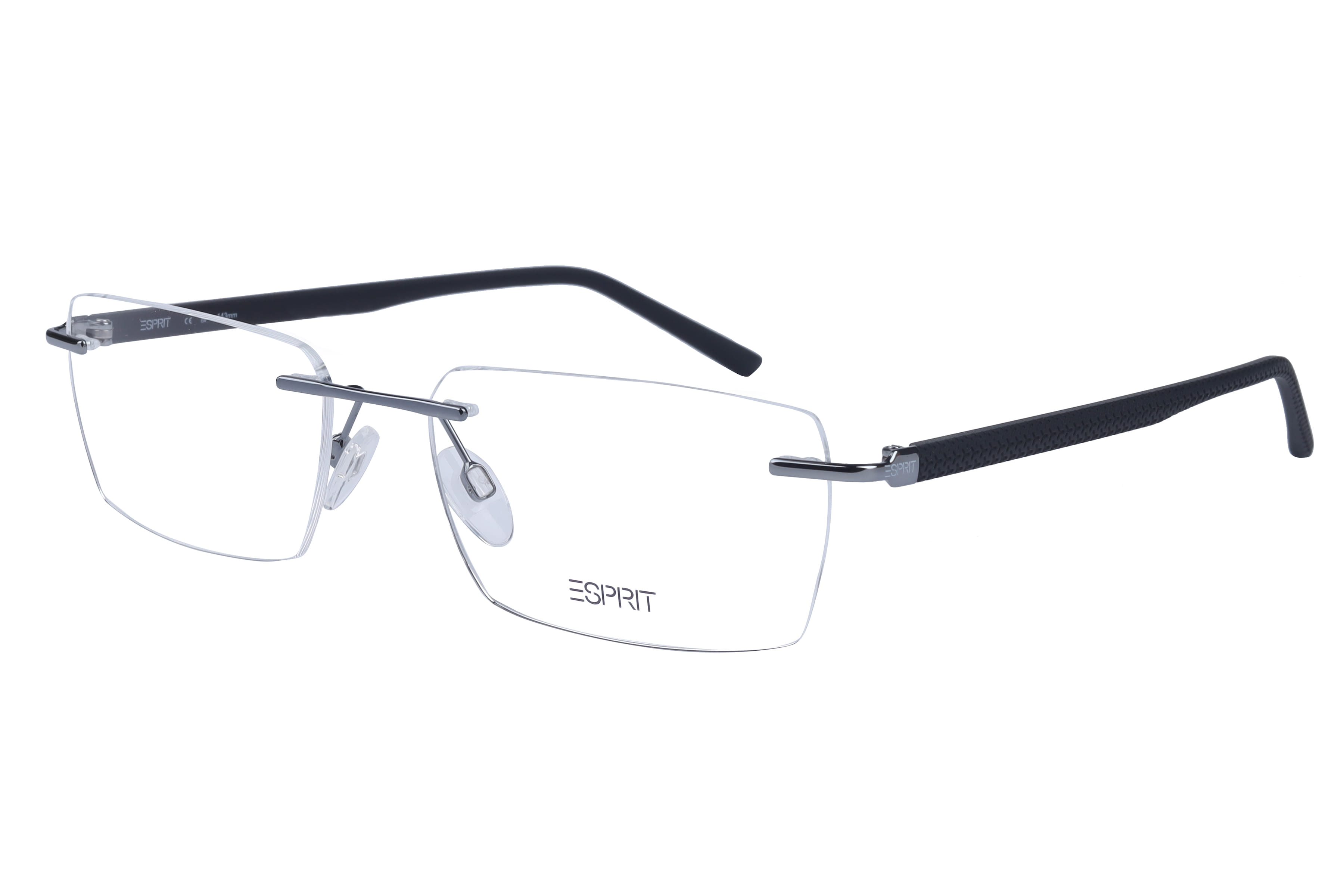 Esprit ET35606 Frame Gun Metal Male RimLess Shell Frame — Gun Metal frame — view 1