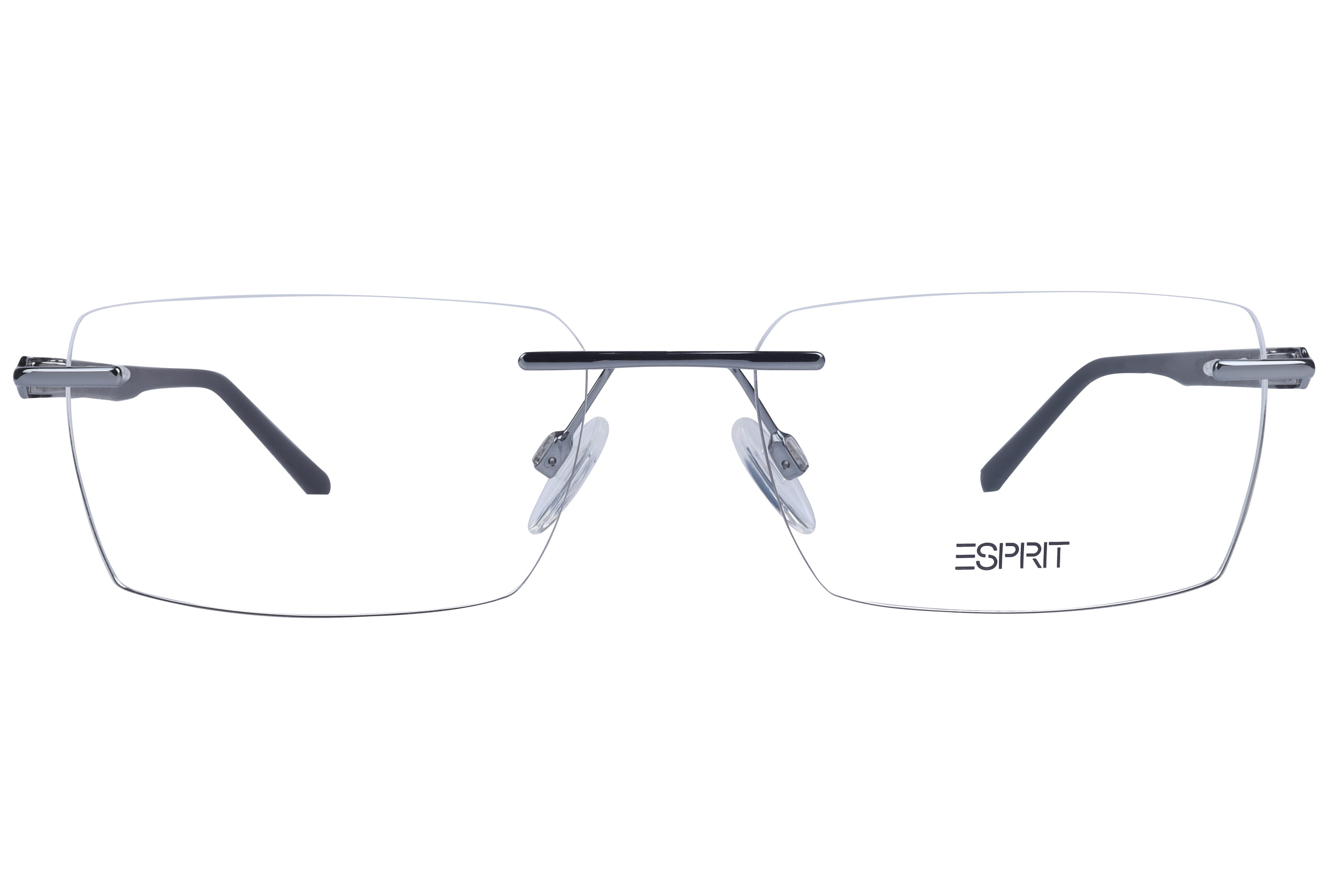 Esprit ET35606 Frame Gun Metal Male RimLess Shell Frame — Gun Metal frame — view 2