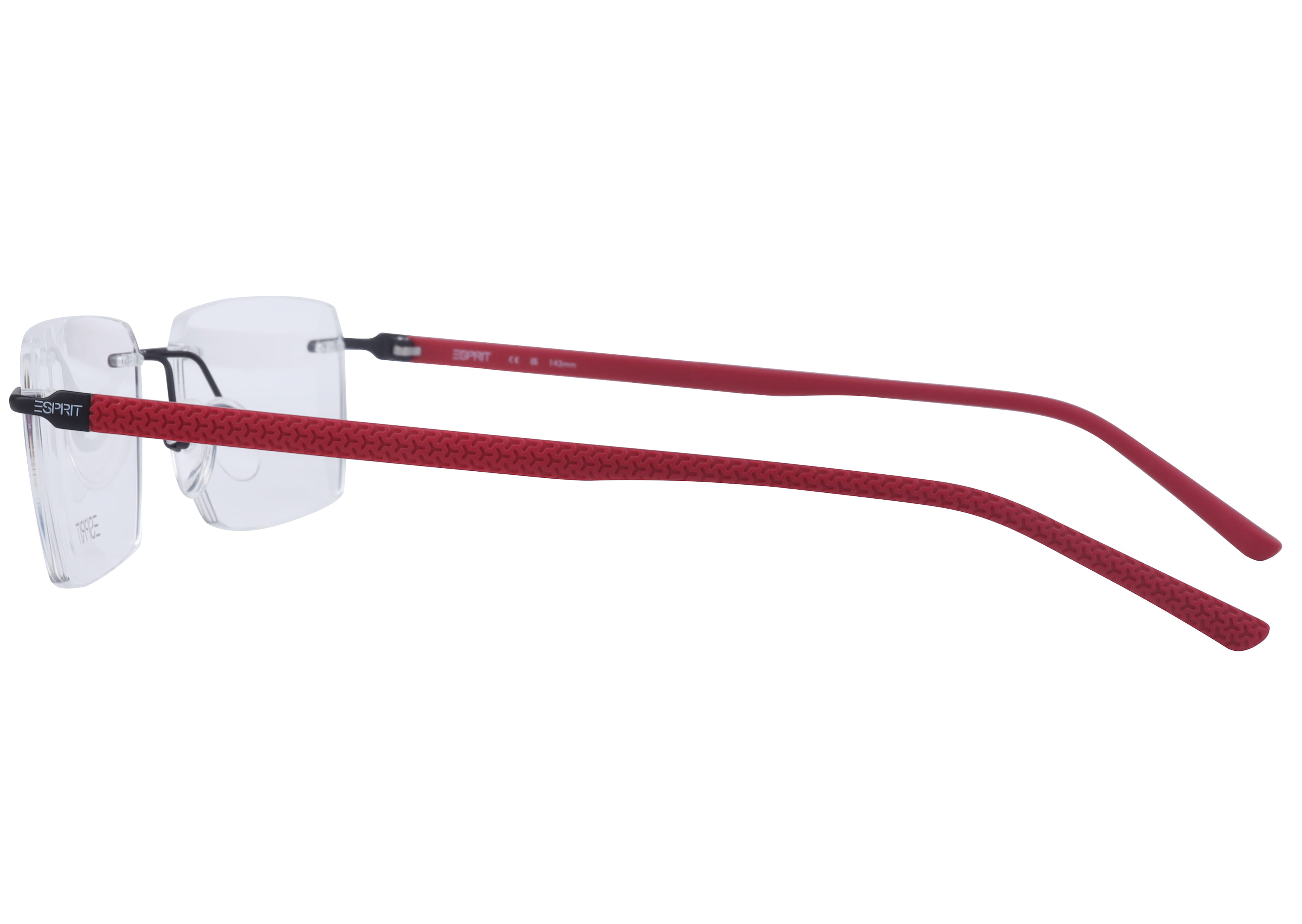Esprit ET35606 Frame Matt Black Male RimLess Shell Frame — Matt Black frame — view 2