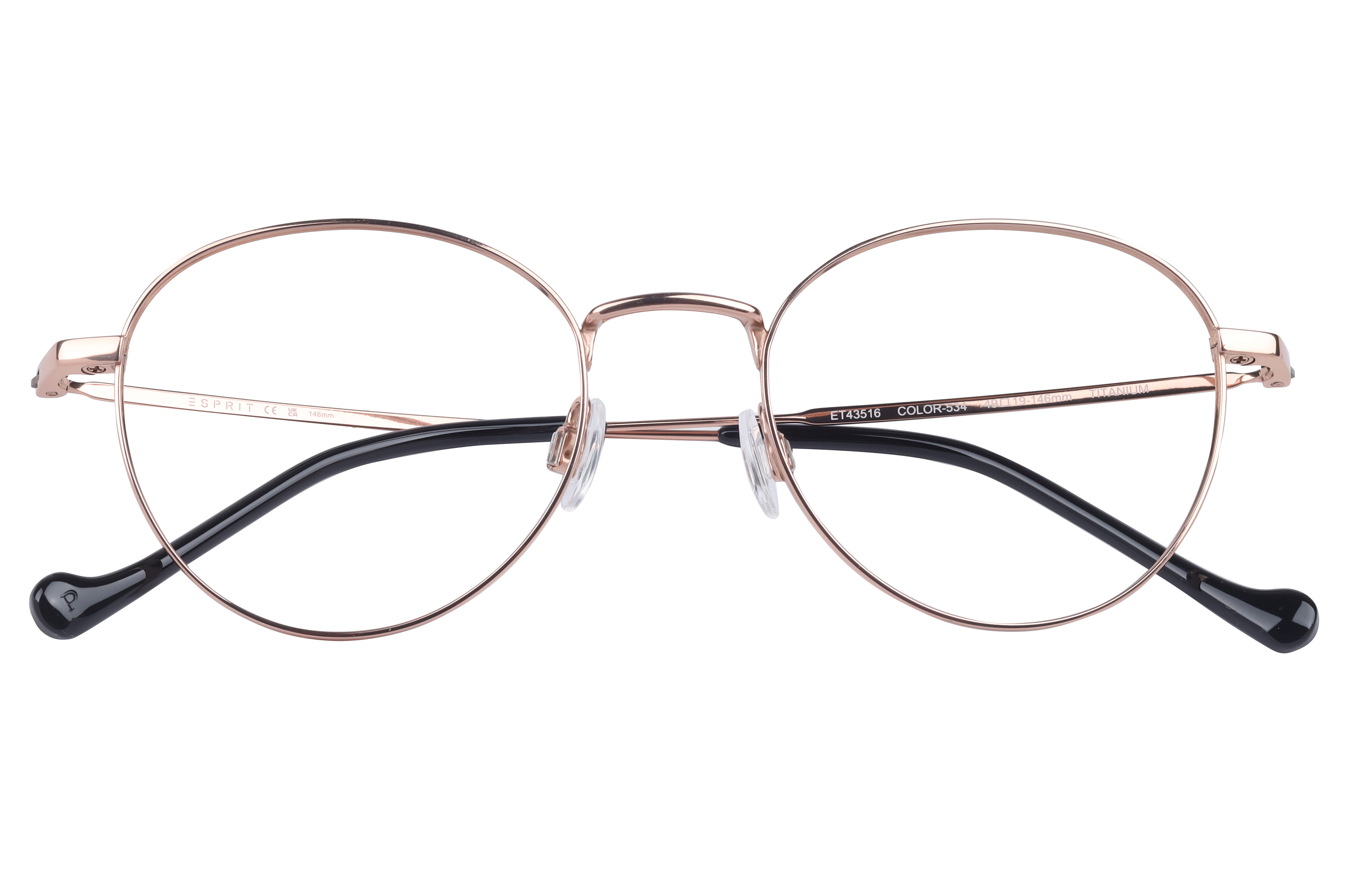 Esprit ET43516 Frame Gold Unisex Full Titanium Frame — Gold frame — view 4