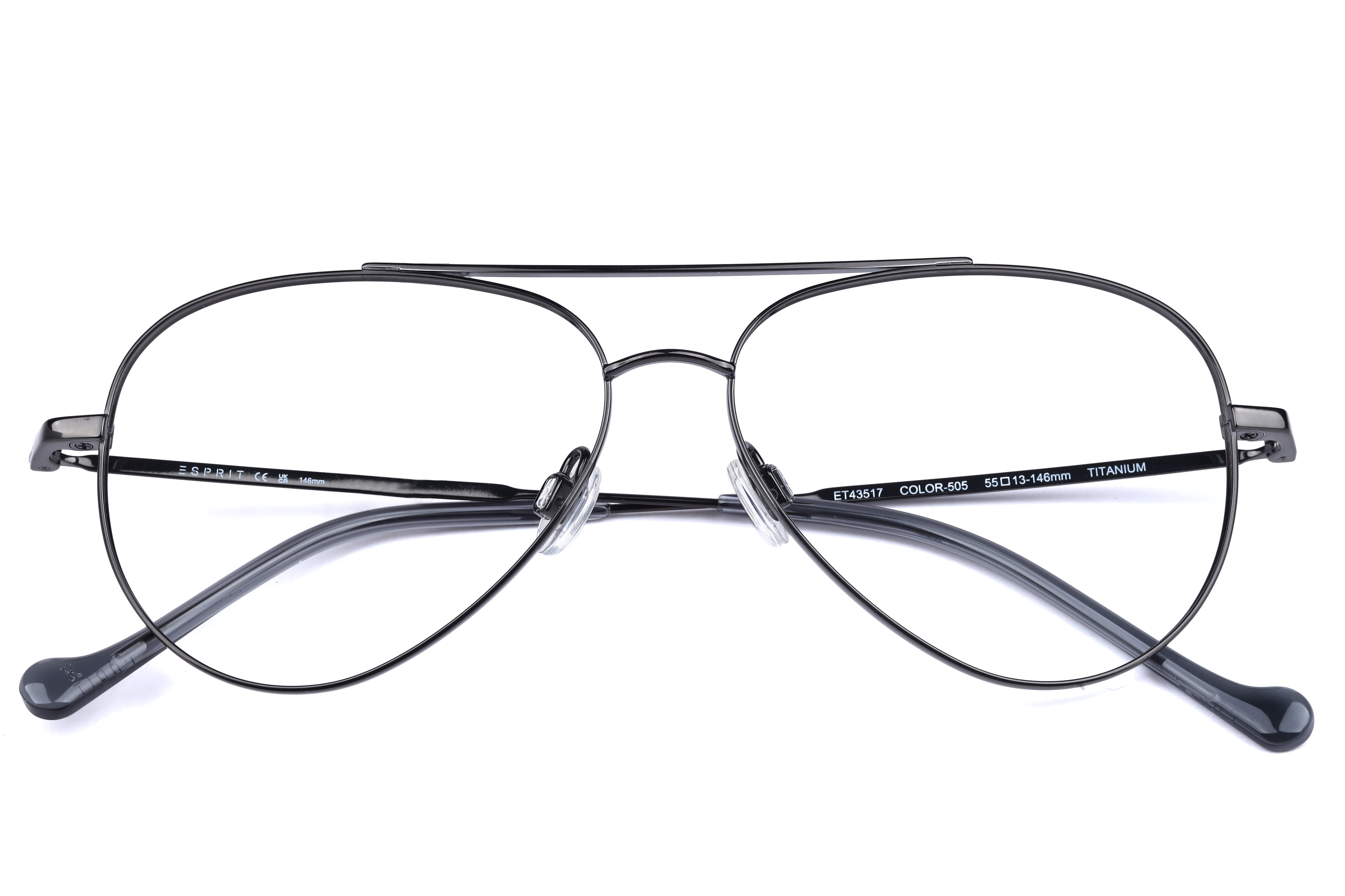 Esprit ET43517 Frame Gun Metal Male Full Titanium Frame — Gun Metal frame — view 2