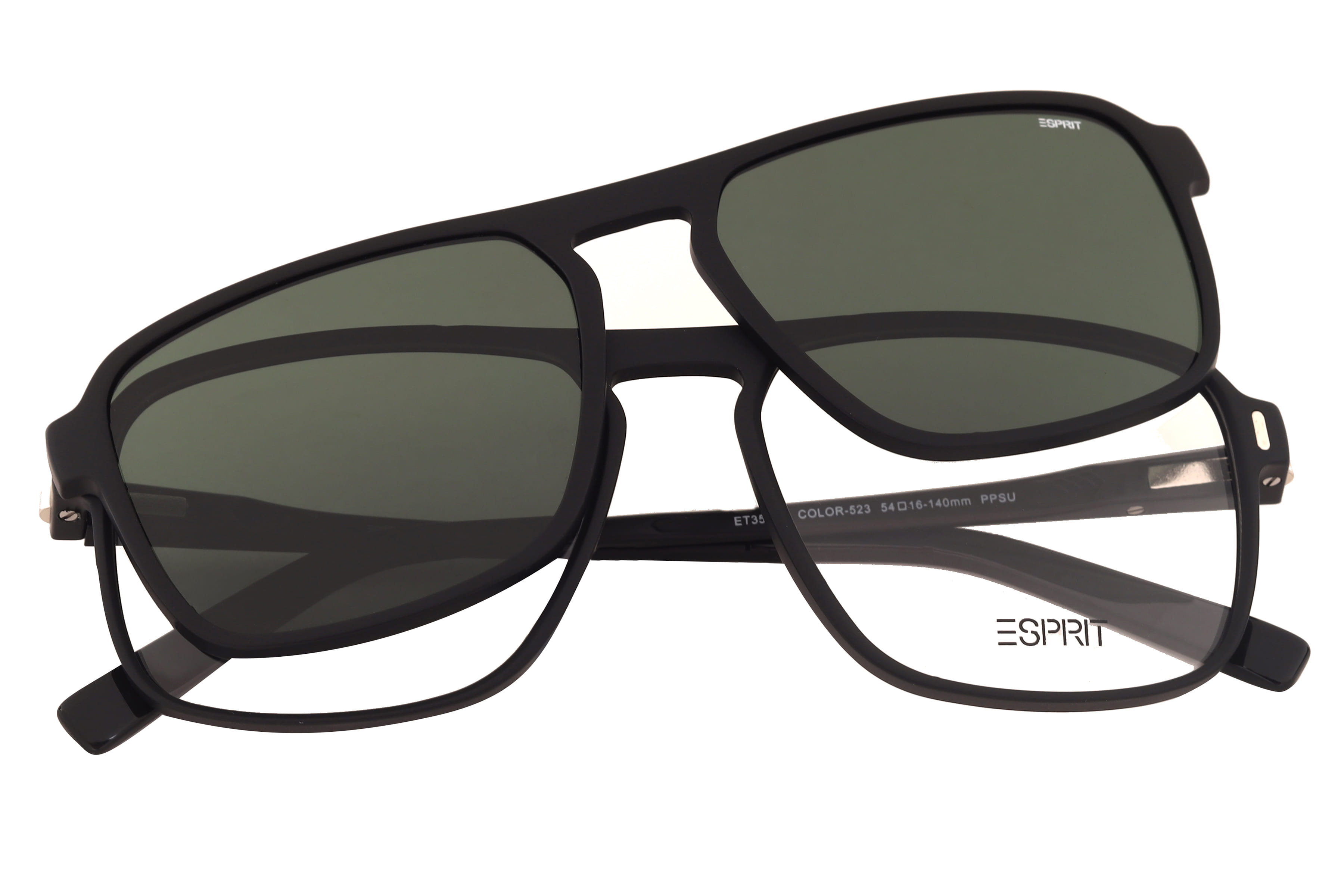 Esprit ET35610 Sunglass Matt Black Male Full Shell Sunglass — Matt Black frame — view 3
