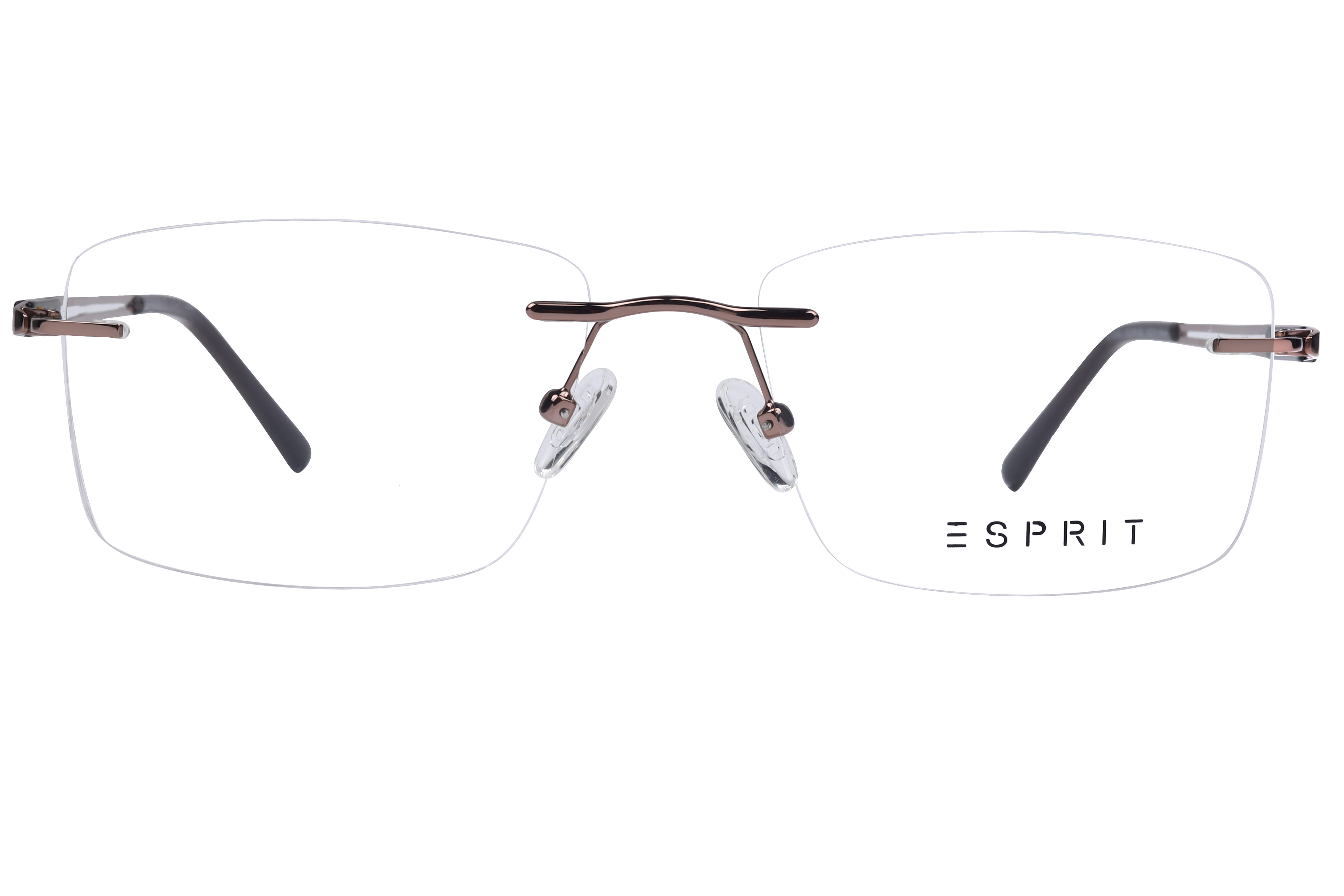 Esprit ET35600 Frame Brown Male RimLess Metal Frame — Brown frame — view 1