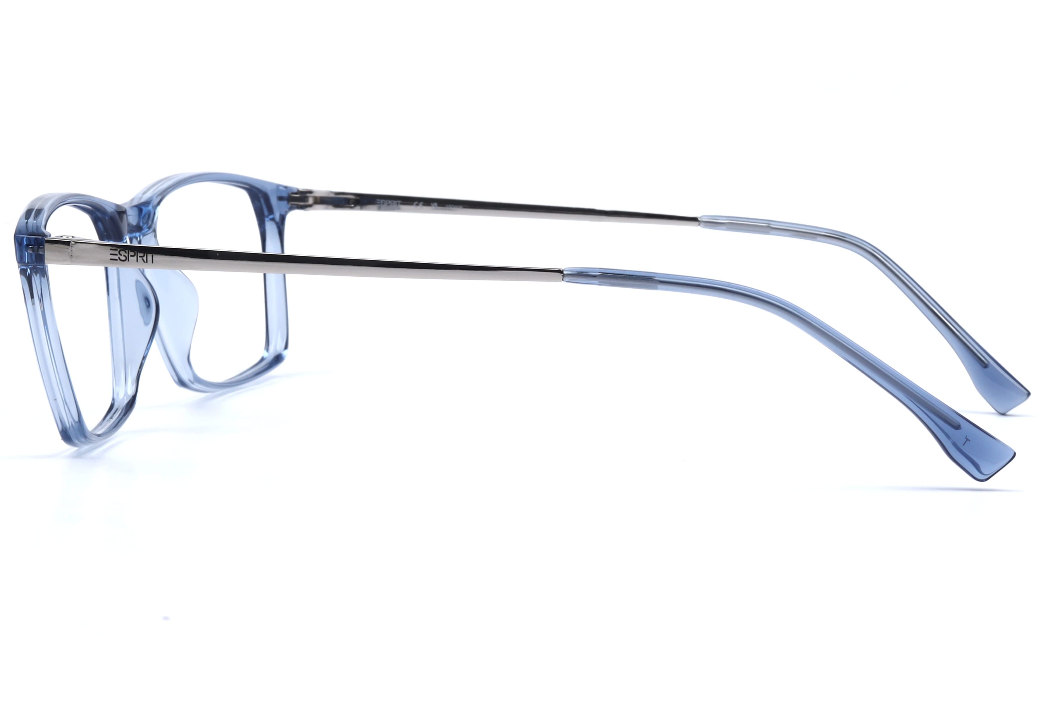 Esprit ET35615 Frame Transparent Blue Male Full Metal Frame — Transparent Blue frame — view 3
