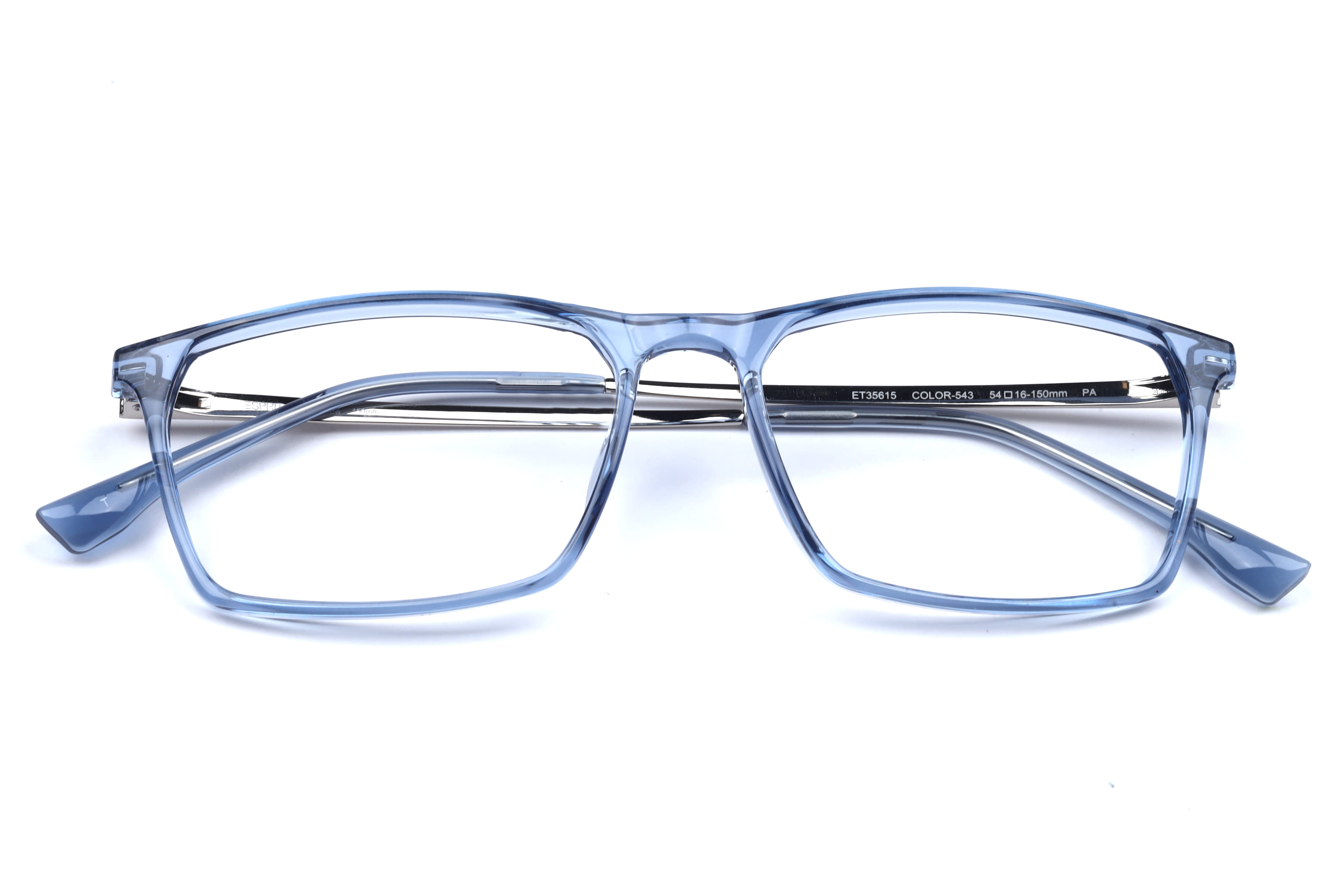 Esprit ET35615 Frame Transparent Blue Male Full Metal Frame — Transparent Blue frame — view 4