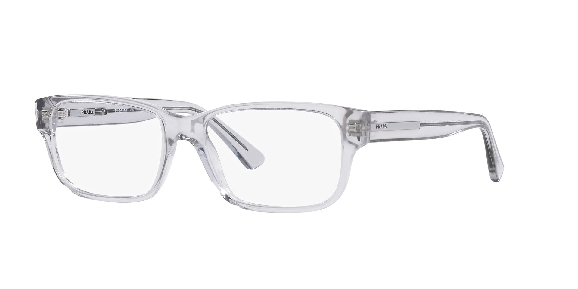 Prada 0PR 18ZV Frame Transparent Grey Male Full Shell Frame — Transparent Grey frame — view 1