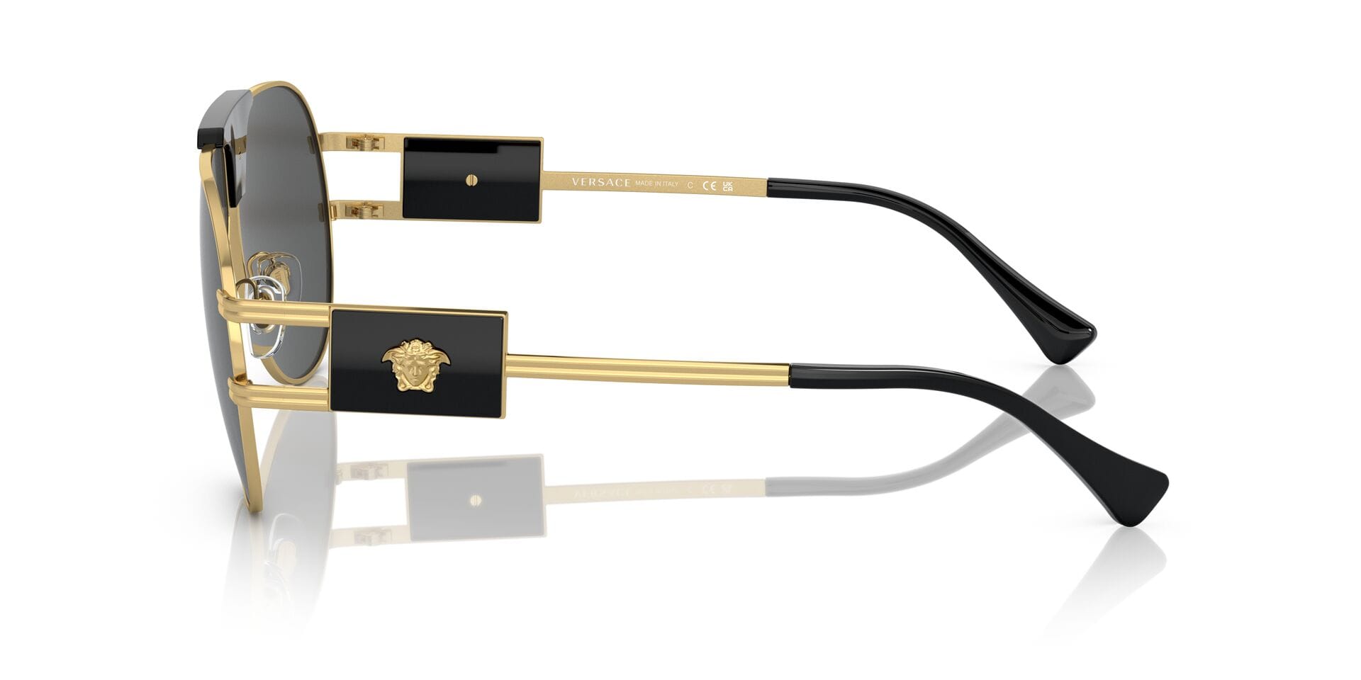 Versace 0VE2252 Sunglass Gold Male Full Metal Sunglass — Gold frame — view 9