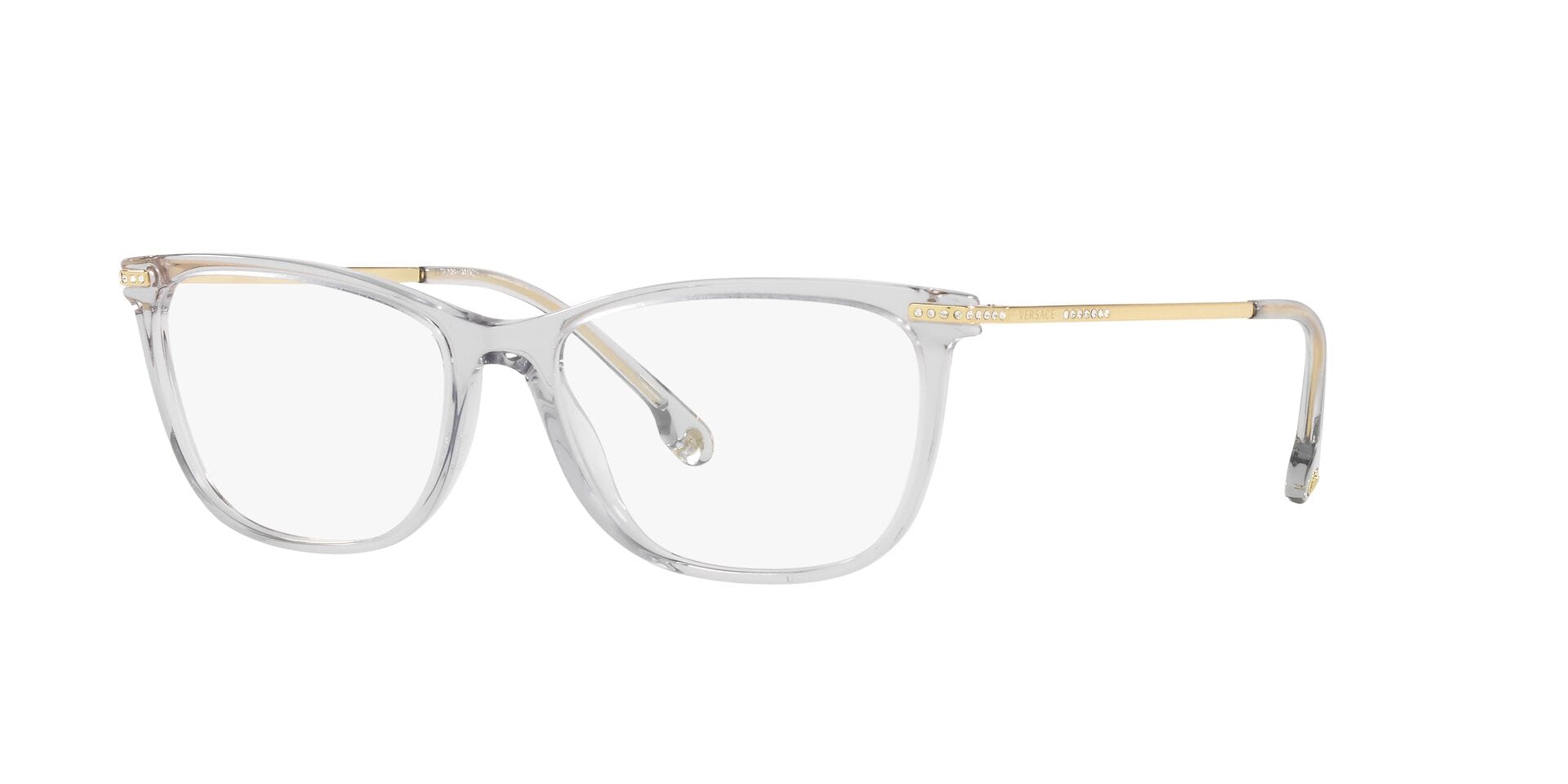 Versace 0VE3274B Frame Transparent Grey Female Full Metal Frame — Transparent Grey frame — view 2