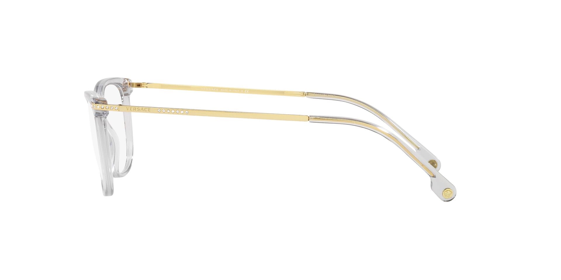 Versace 0VE3274B Frame Transparent Grey Female Full Metal Frame — Transparent Grey frame — view 8