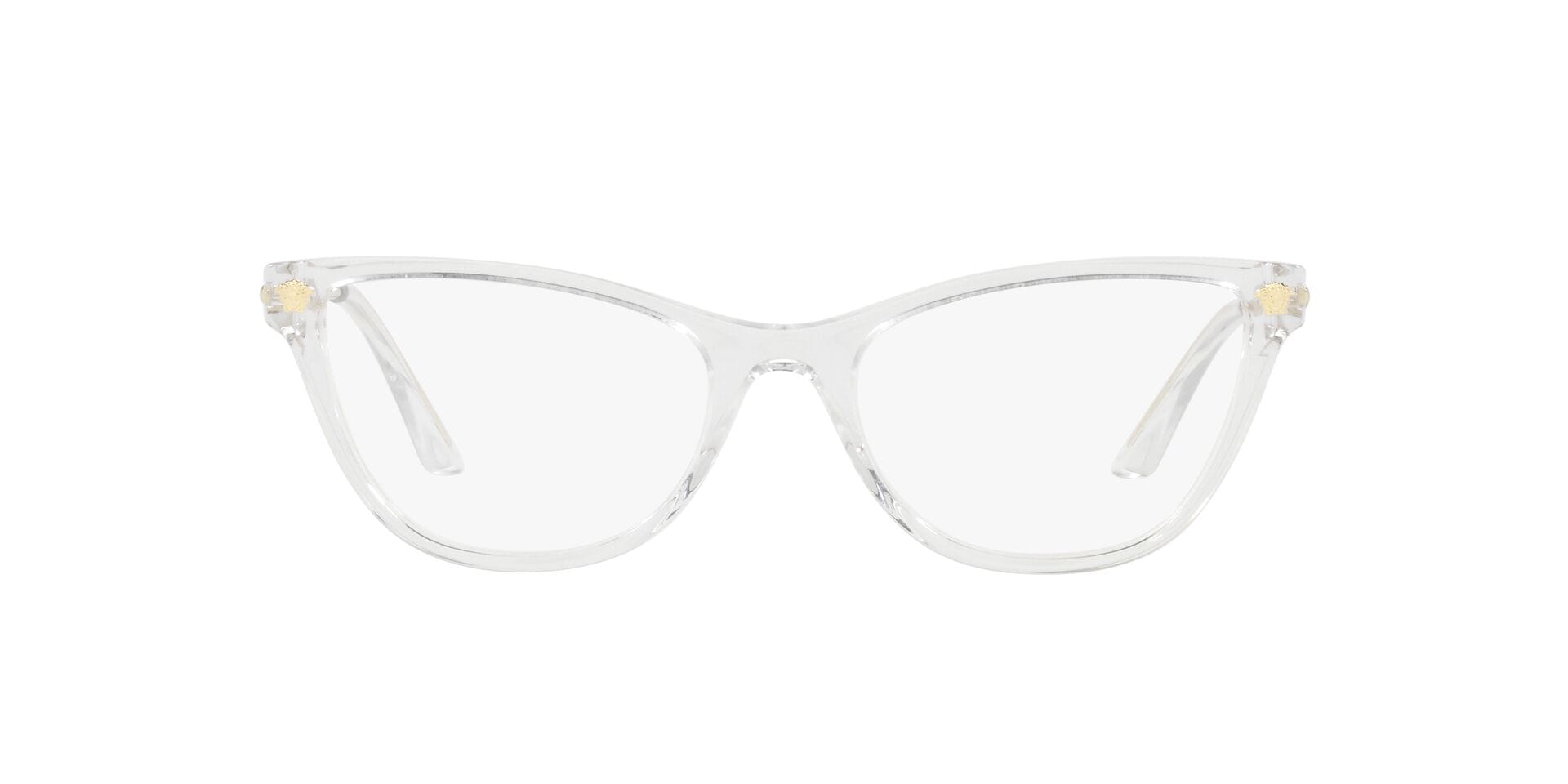 Versace 0VE3309 Frame Transparent Female Full Metal Frame — Transparent frame — view 4