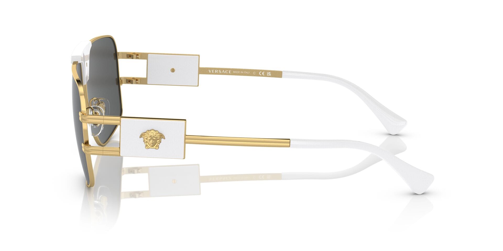 Versace 0VE2251 Sunglass Gold Male Full Metal Sunglass — Gold frame — view 7