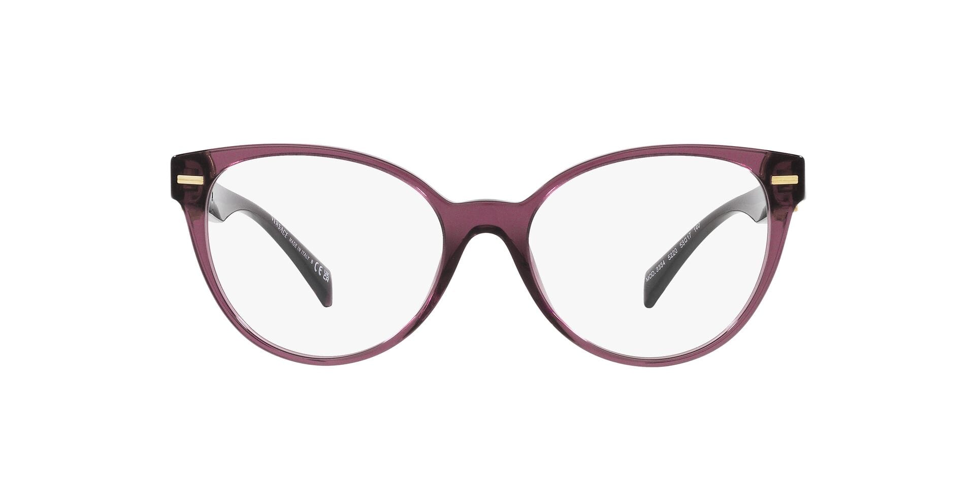 Versace 0VE3334 Frame Transparent Red Female Full Shell Frame — Transparent Red frame — view 6