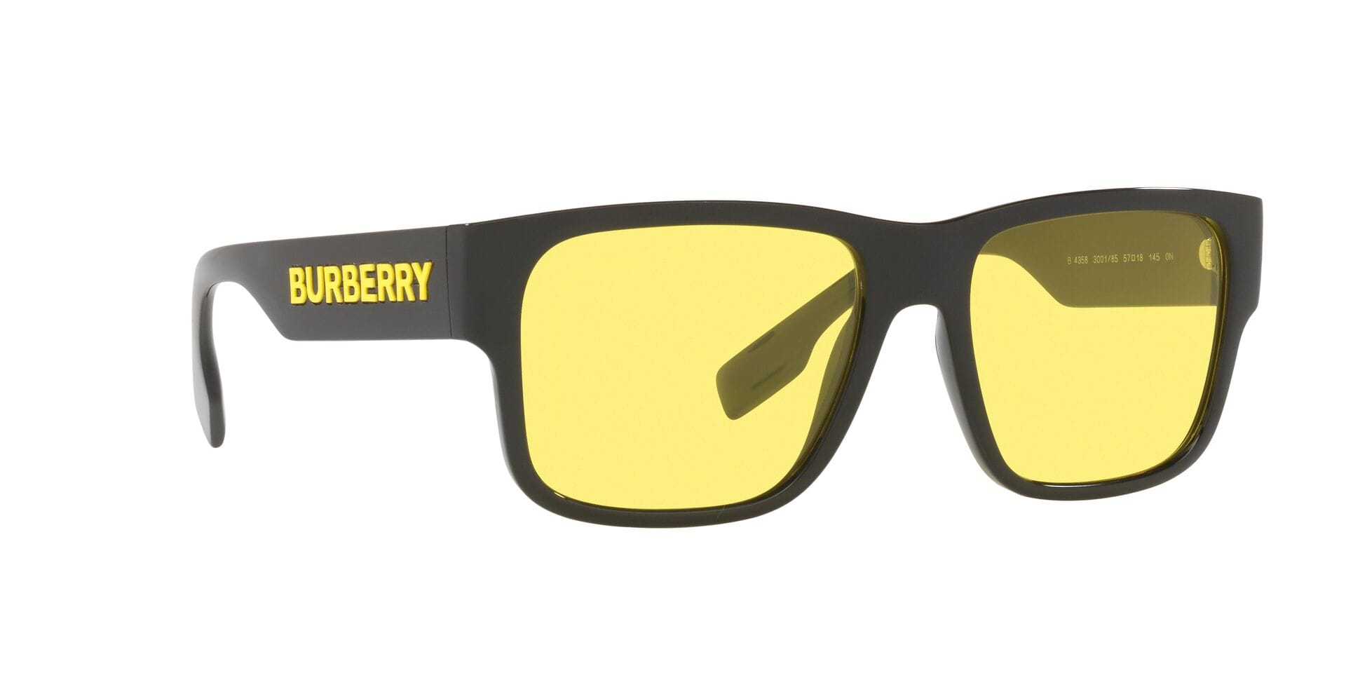 Burberry B 4358 3001/85 0N KNIGHT 0BE4358 Sunglass Black Male Full Sh Sunglass — Black frame — view 36