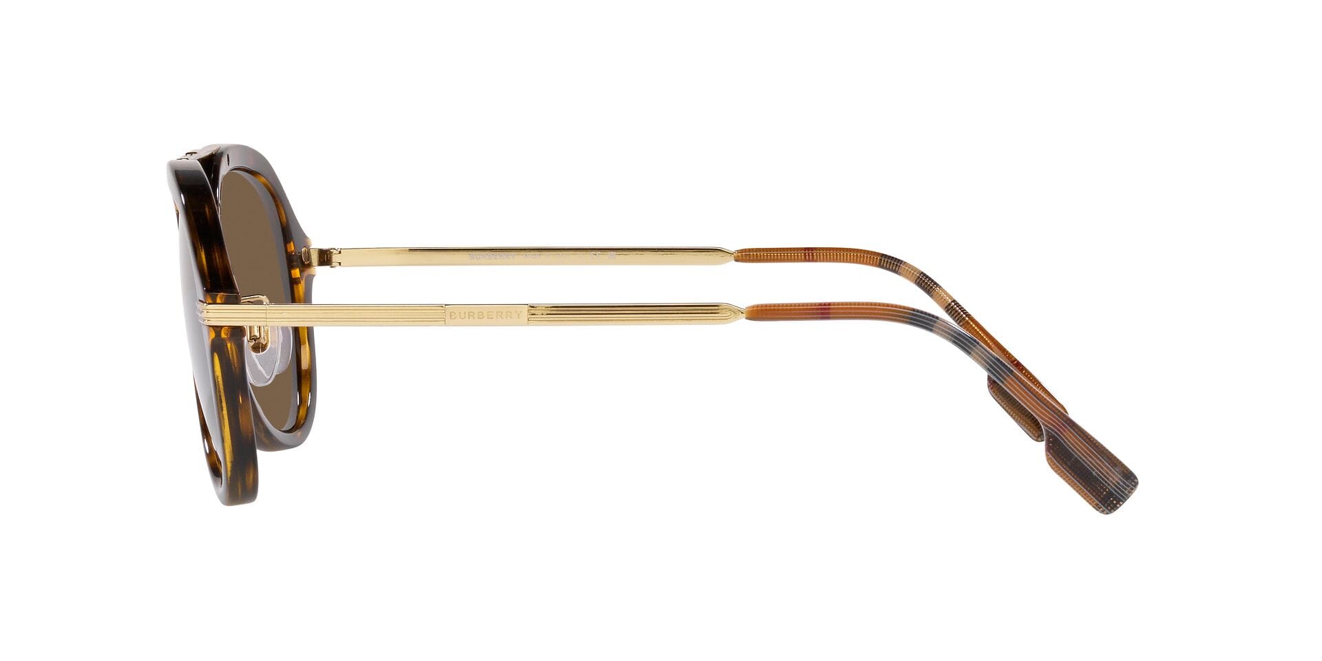 Burberry 0 Sunglass Havana Male Shell Metal Sunglass — view 9