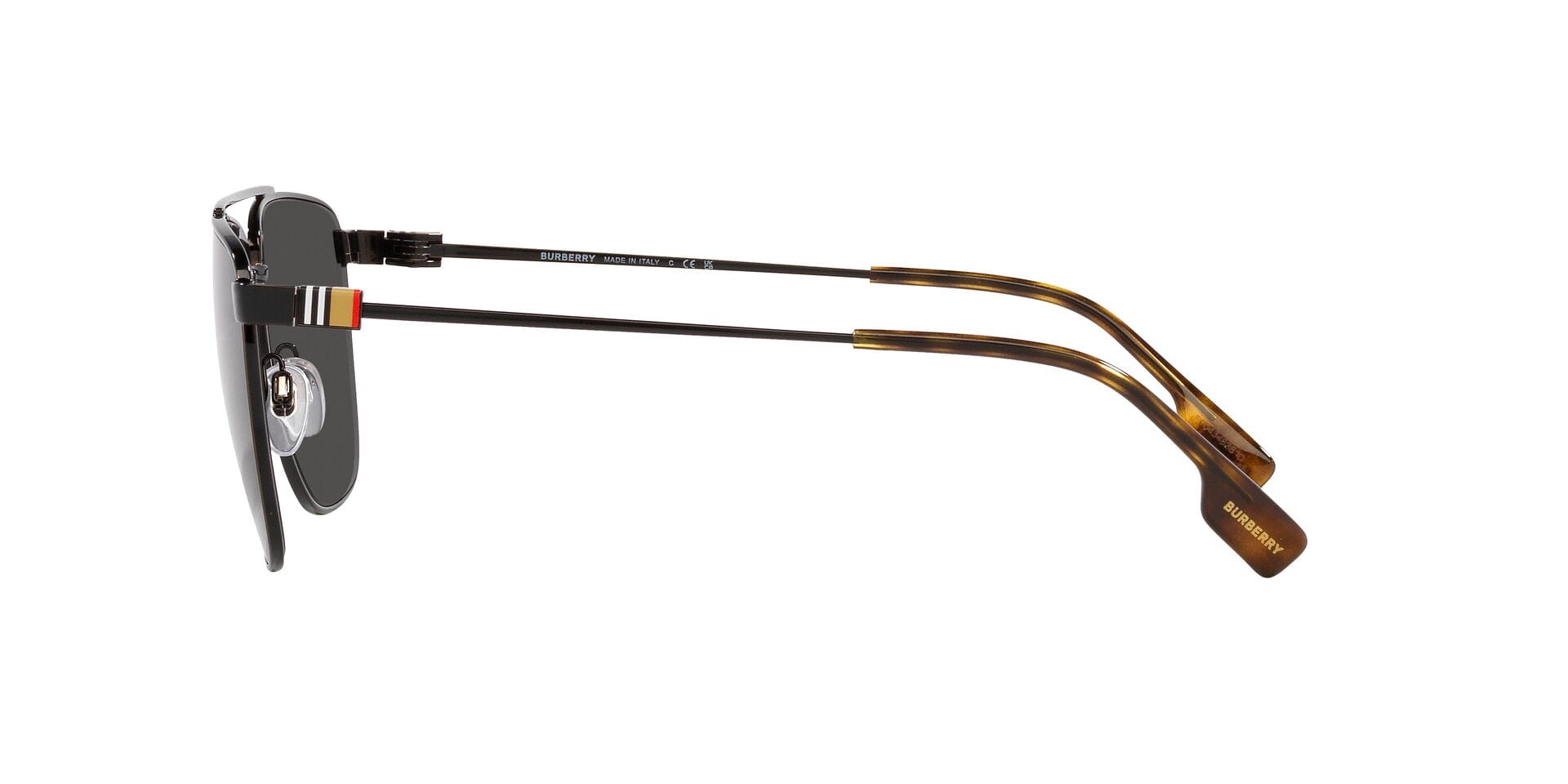 Burberry 0BE3141 Sunglass Black Male Metal Metal Sunglass — view 7