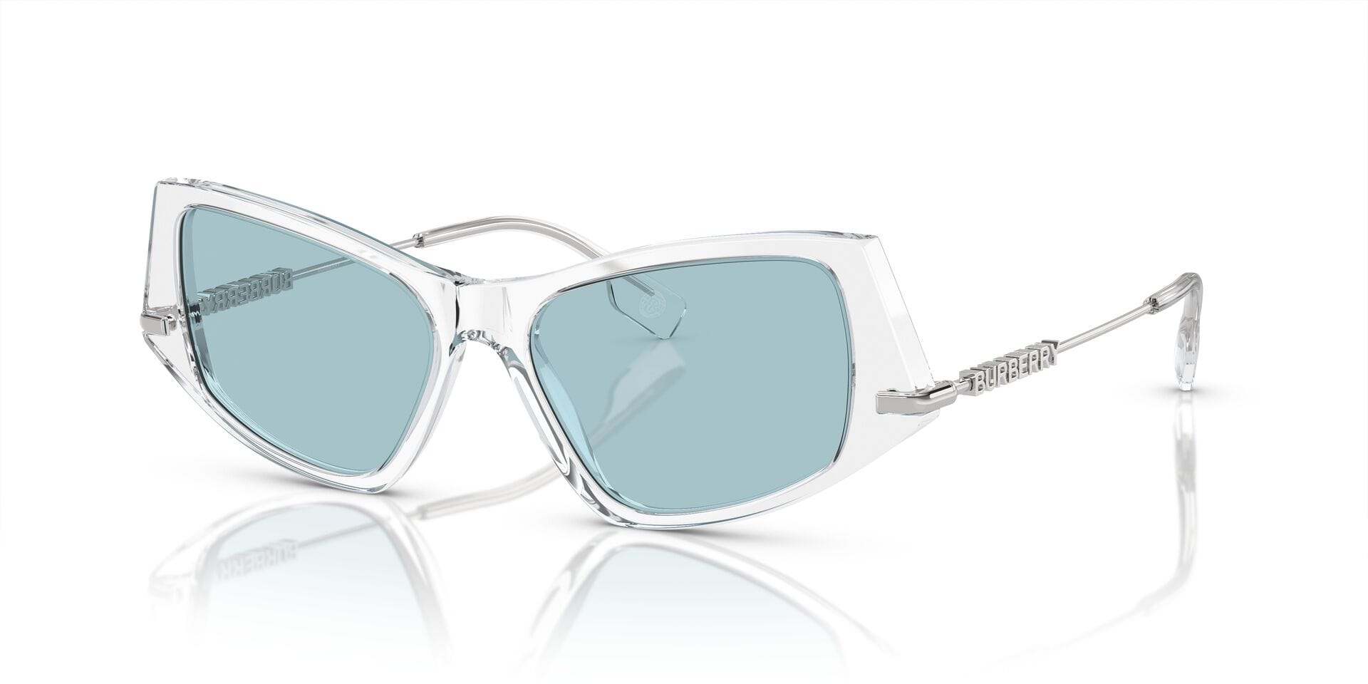 Burberry 0BE4408 Sunglass Transparent Female Shell Metal Sunglass — view 1