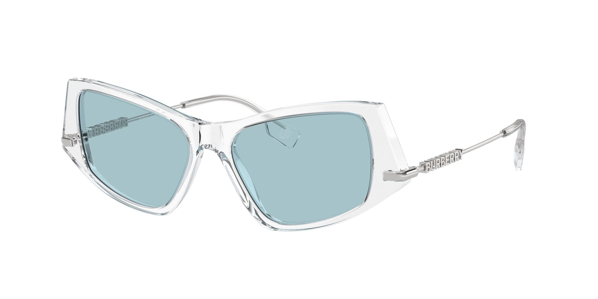 Burberry 0BE4408 Sunglass Transparent Female Shell Metal Sunglass — view 3