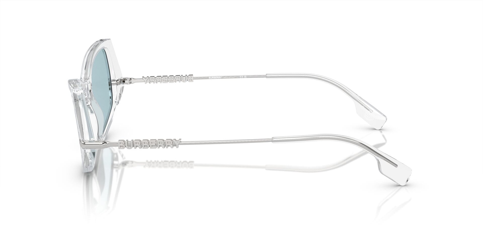 Burberry 0BE4408 Sunglass Transparent Female Shell Metal Sunglass — view 5